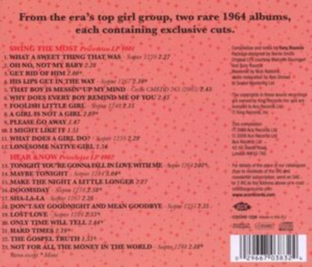 This CD is brand new.Format: CDMusic Style: SoulThis item's title is: Swing The Most / Hear & NowArtist: ShirellesBarcode: 029667038324Release Date: 9/28/2009