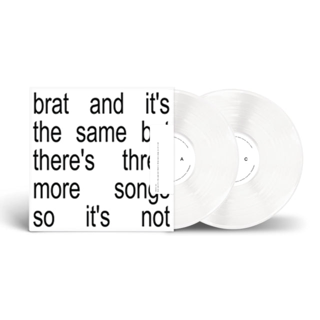 This LP Vinyl is brand new.Format: LP VinylMusic Style: Future PopThis item's title is: Brat & It's The Same But There's Three More Songs So It's Not (2LP/White Vinyl)Artist: Charli XcxLabel: AtlanticBarcode: 075678603983Release Date: 11/8/2024