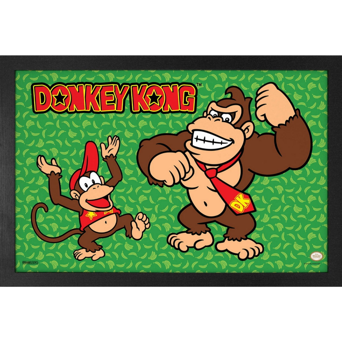 Framed Prints 11 x 17 - Donkey Kong - Monkey Business Green