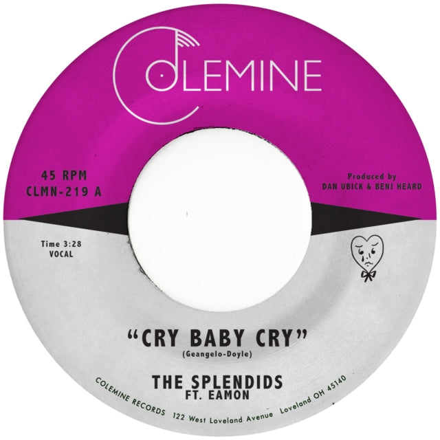 This 7 Inch Vinyl is brand new.Format: 7 Inch VinylThis item's title is: Cry Baby Cry / Blame My Heart (Opaque Red Vinyl)Artist: Splendids & EamonBarcode: 674862662258Release Date: 2/23/2024