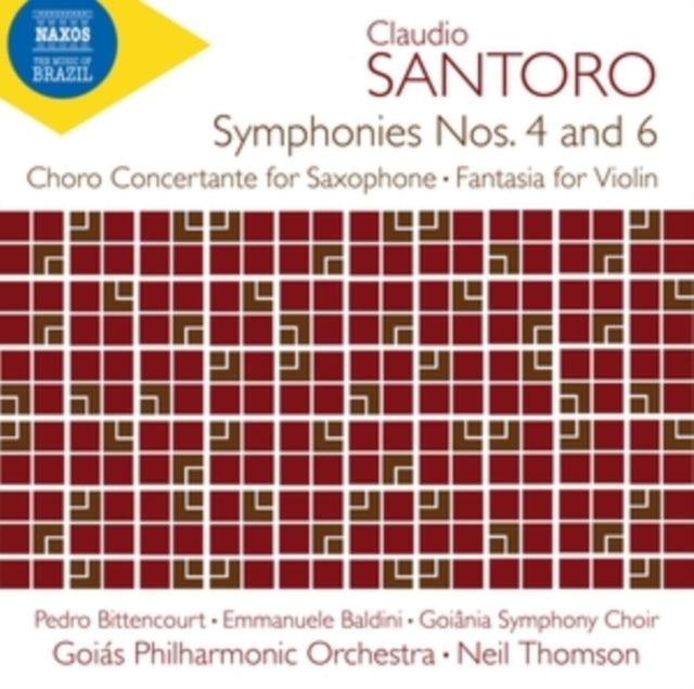 This CD is brand new.Format: CDMusic Style: ModernThis item's title is: Symphony No. 4 & 6 Choro Concertante ForArtist: Santoro / Bittencourt / Goiania Symphony ChoirLabel: NaxosBarcode: 747313457274Release Date: 9/27/2024