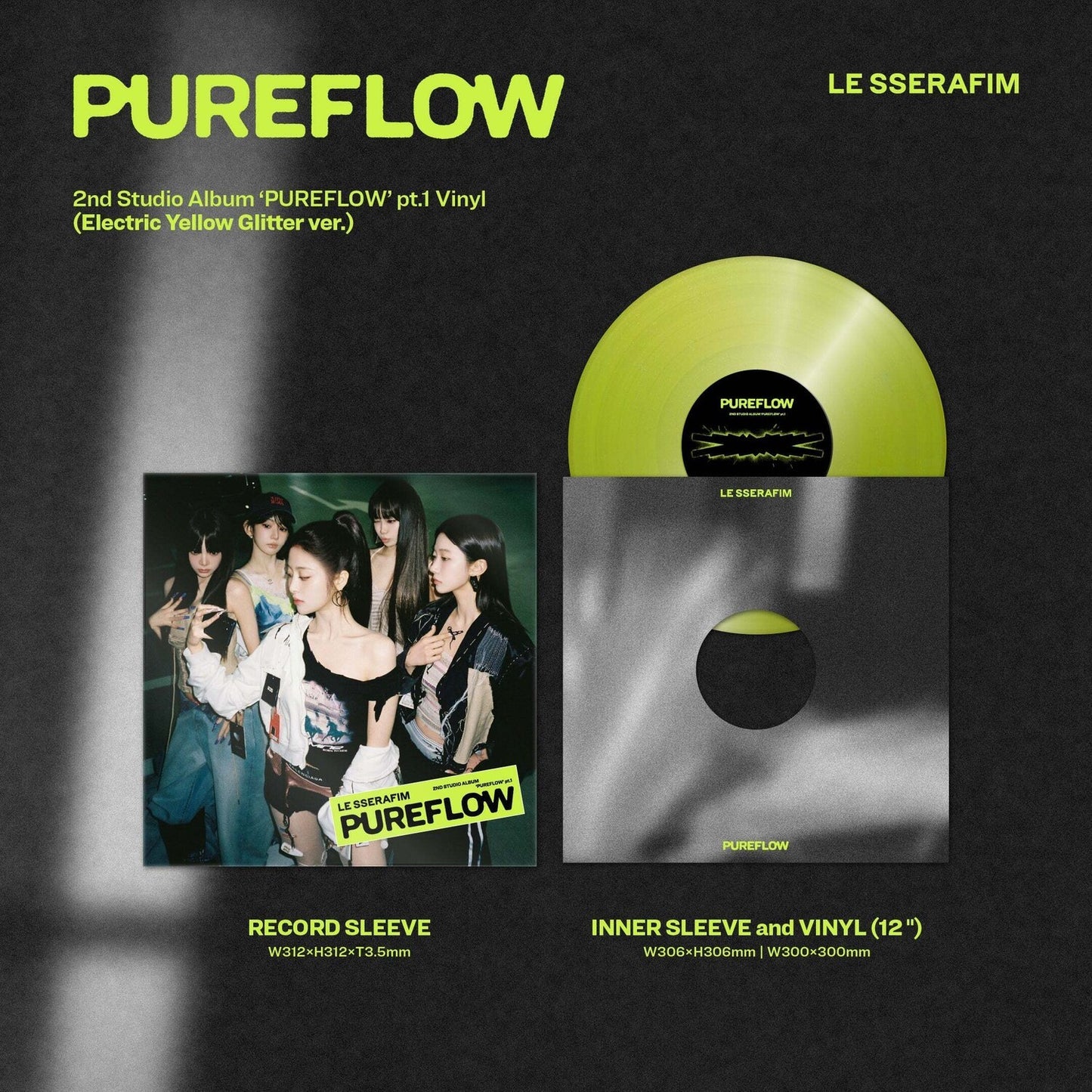 Pureflow - 2Nd Studio Album-Pt.1 LP Vinyl (Electric Yellow Glitter LP Vinyl)