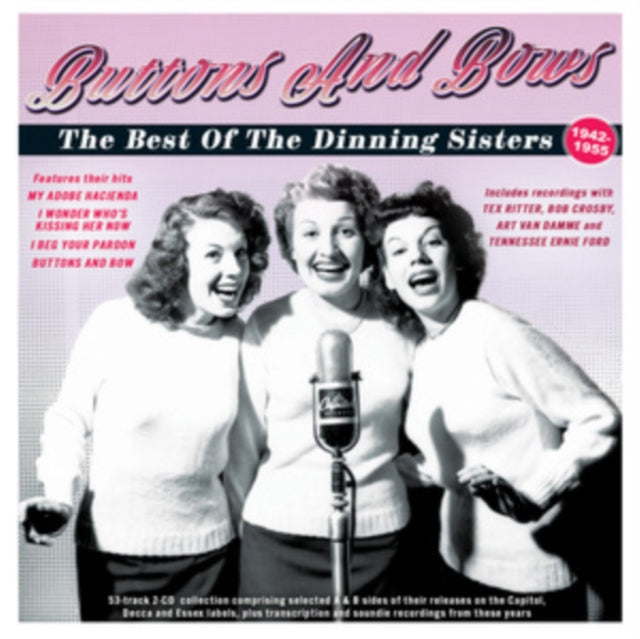 This CD is brand new.Format: CDThis item's title is: Buttons & Bows:The Best Of The Dinning Sisters 1942-55Artist: Dinning SistersBarcode: 824046349325Release Date: 12/8/2023