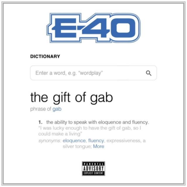 This CD is brand new.Format: CDThis item's title is: Gift Of GabArtist: E-40Label: Heavy On The Grind EntertainmentBarcode: 852190007228Release Date: 9/28/2018
