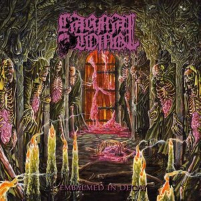 This LP Vinyl is brand new.Format: LP VinylThis item's title is: Embalmed In Decay (Magenta/Black Marble LP Vinyl)Artist: Carnal TombBarcode: 884388876712Release Date: 11/10/2023