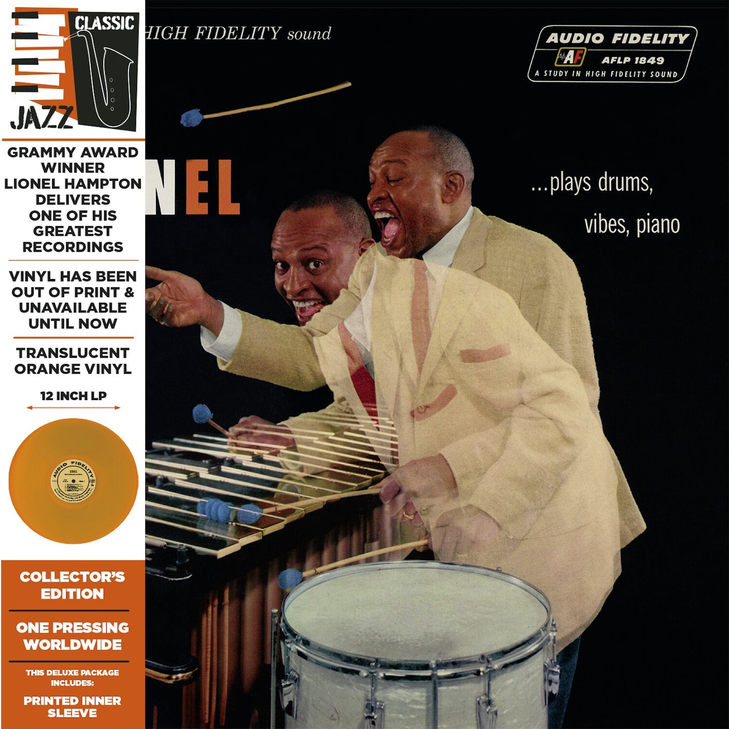 Lionel Plays Drums Vibes Piano (Deluxe/Orange LP Vinyl)