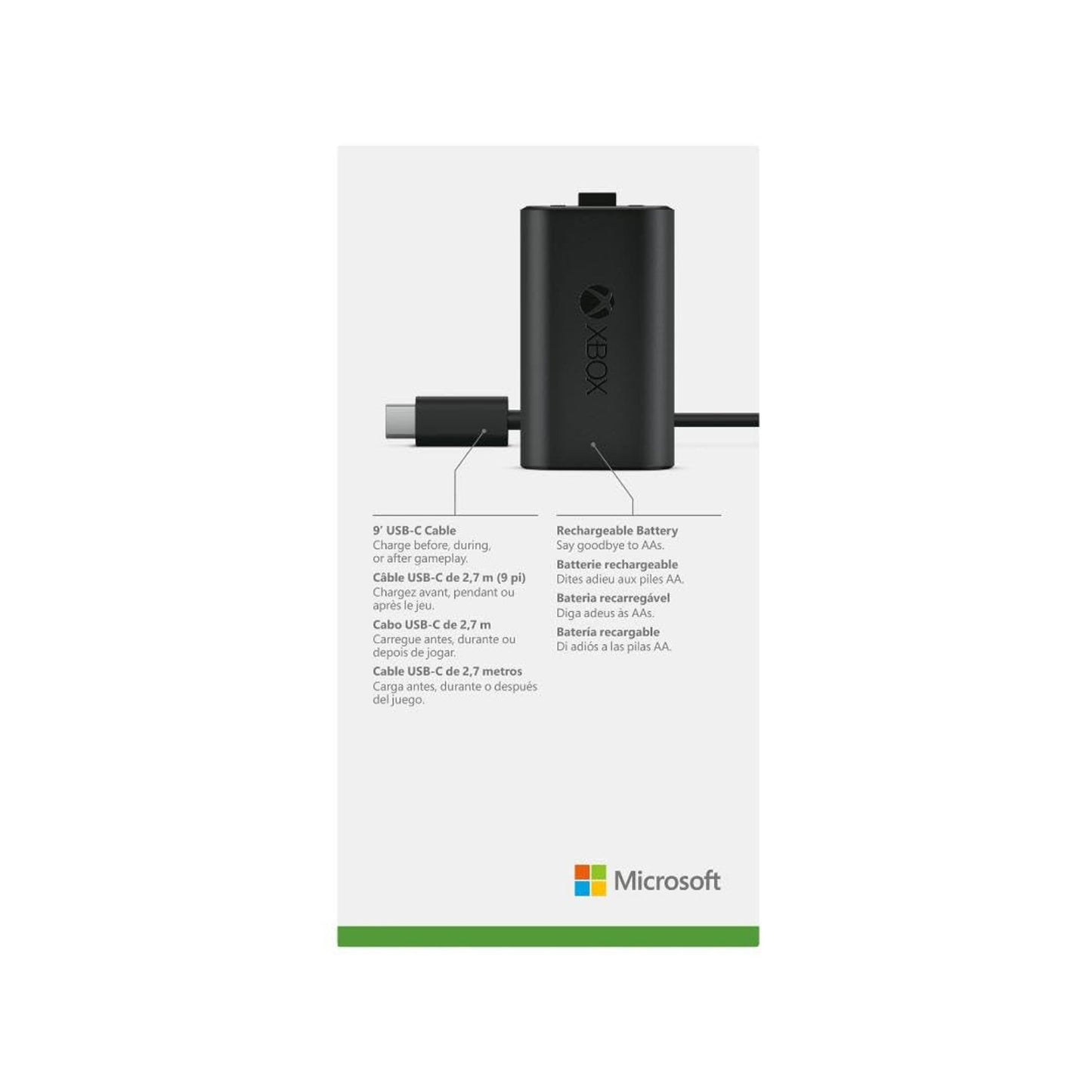 Xbox Rechargeable Battery + USB-C Cable - Microsoft
