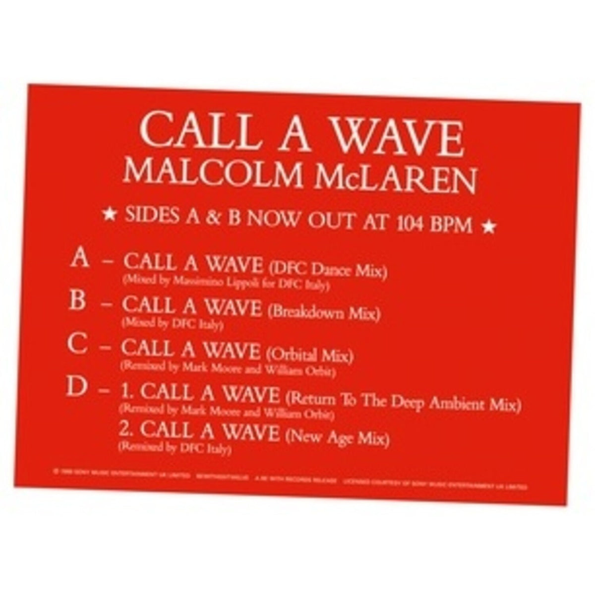 Call A Wave Remixes (2LP)