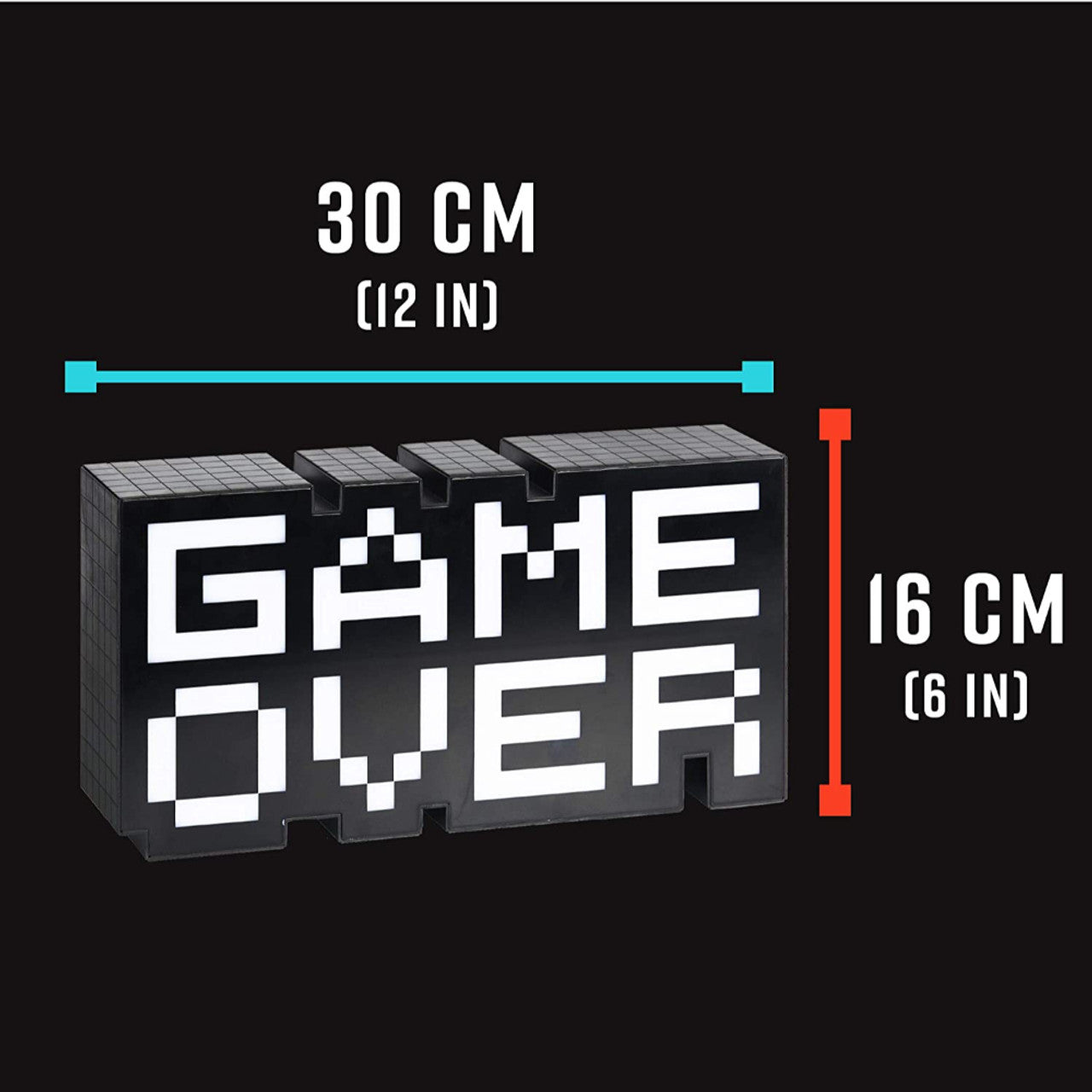 This is brand new.GAME OVER: Fans of vintage video games will love this light! Featuring the words “game over,” this light recalls back to gaming in the past.
