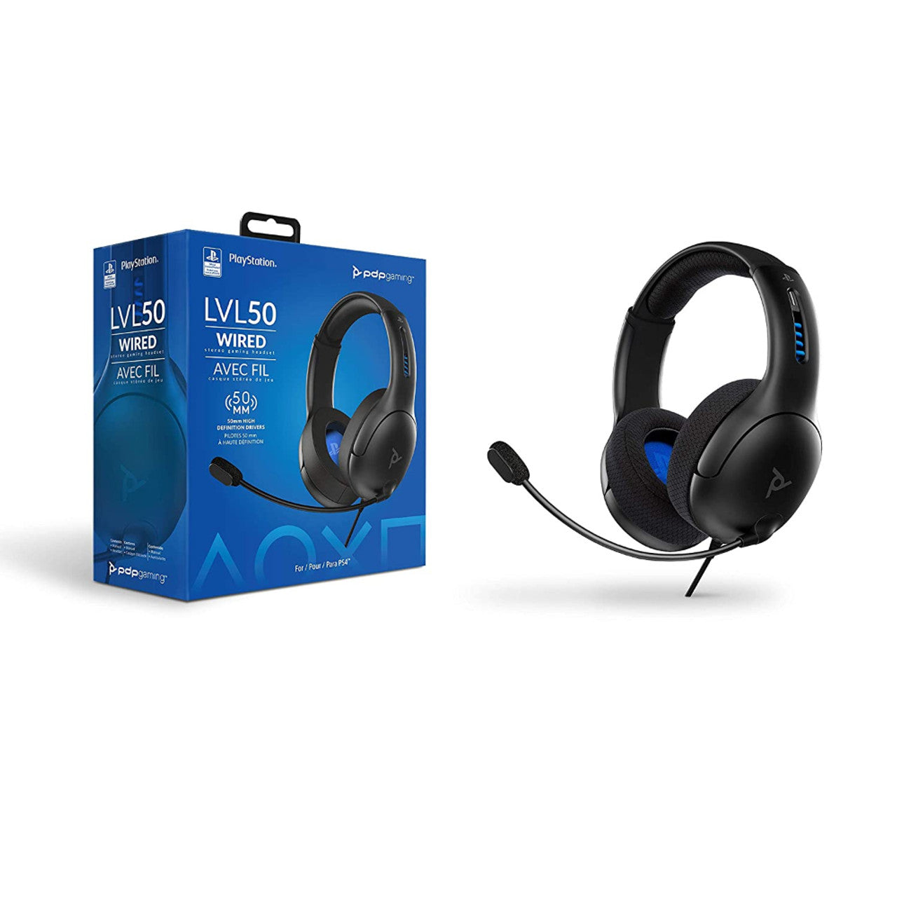 This is brand new.Stay at the top of your game and communicate clearly with your team with the LVL50 Wired Headset for PlayStation 4. Designed for competitive gaming, the PDP headset plugs directly into the PS4 controller for a simple set-up.