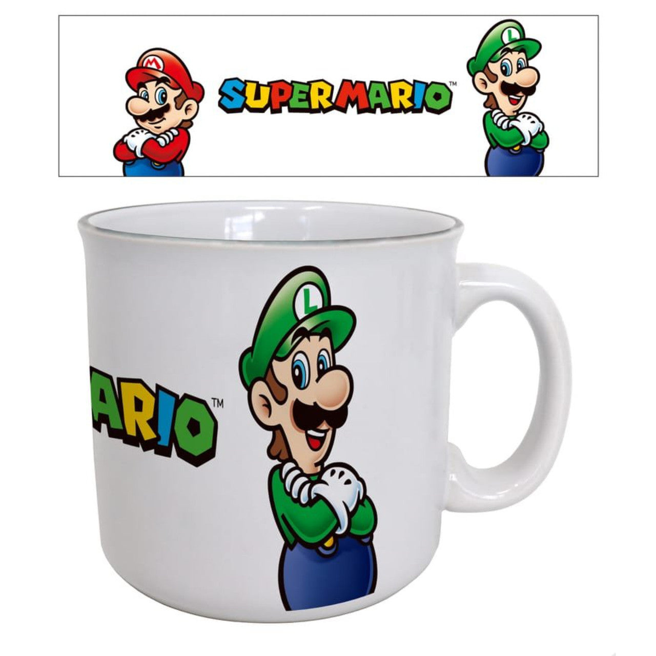 This is brand new.Power up your drinkware with a splash of gaming nostalgia with these Super Mario Character Mugs.