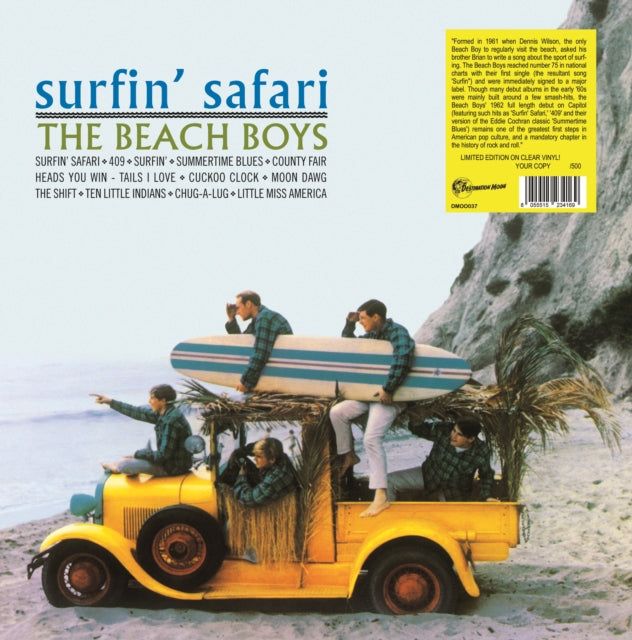 This LP Vinyl is brand new.Format: LP VinylMusic Style: SurfThis item's title is: Surfin SafariArtist: Beach BoysLabel: DESTINATION MOONBarcode: 8055515234169Release Date: 8/18/2023
