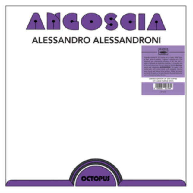 This LP Vinyl is brand new.Format: LP VinylThis item's title is: Angoscia (Color LP Vinyl)Artist: Alessandro AlessandroniBarcode: 8056099007989Release Date: 10/31/2025