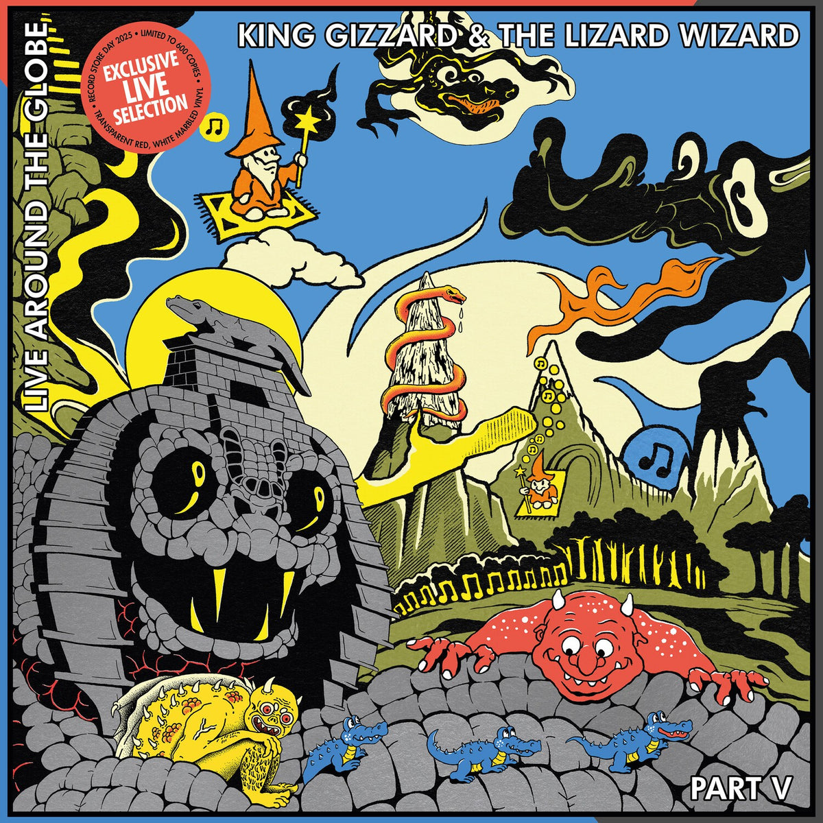 Rave Gizzard - Live In San Francisco '24 (3LP/Splatter Vinyl) & King Gizzard - Live In Las Vegas 24 (Splatter LP Vinyl) & Live Around The Globe: Part V (Colored LP Vinyl)