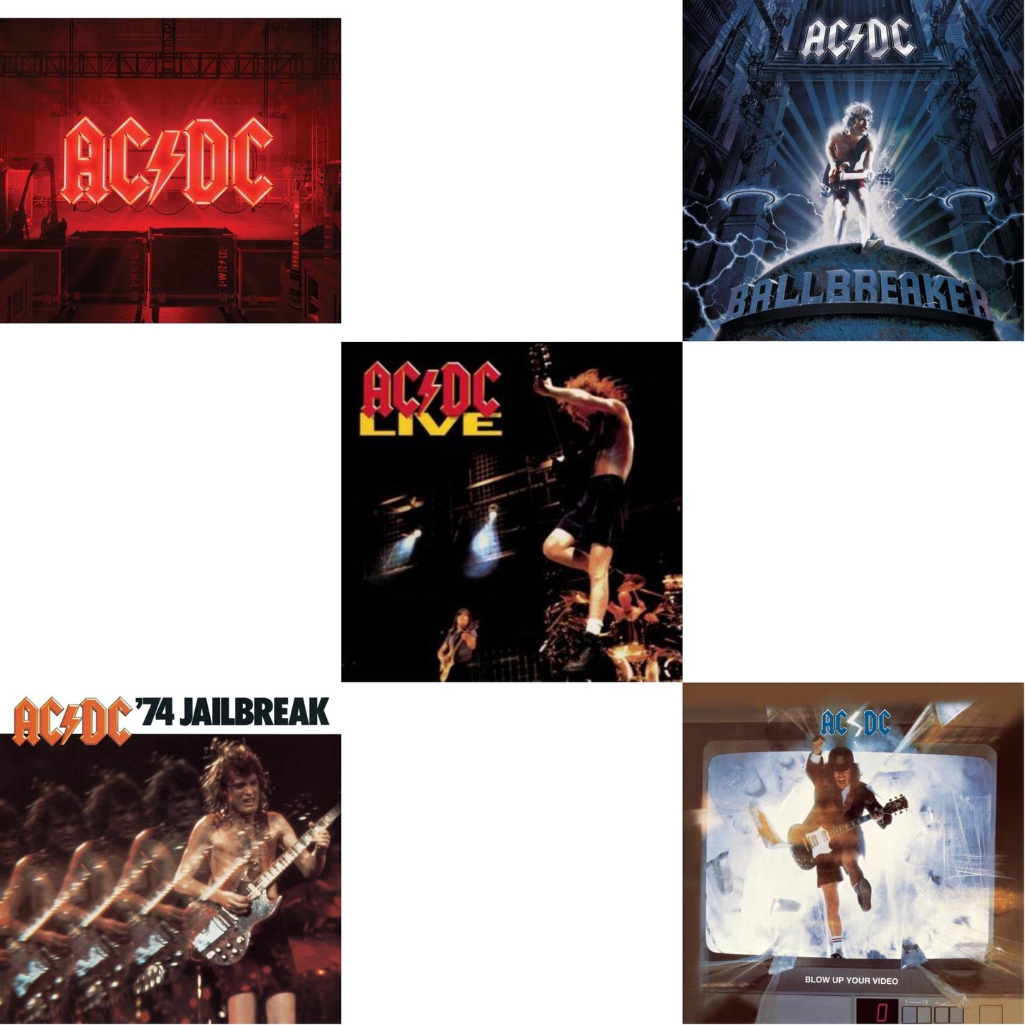 Power Up (Softpak/Booklet) & 74 Jailbreak & Live & Ballbreaker & Blow Up Your Video