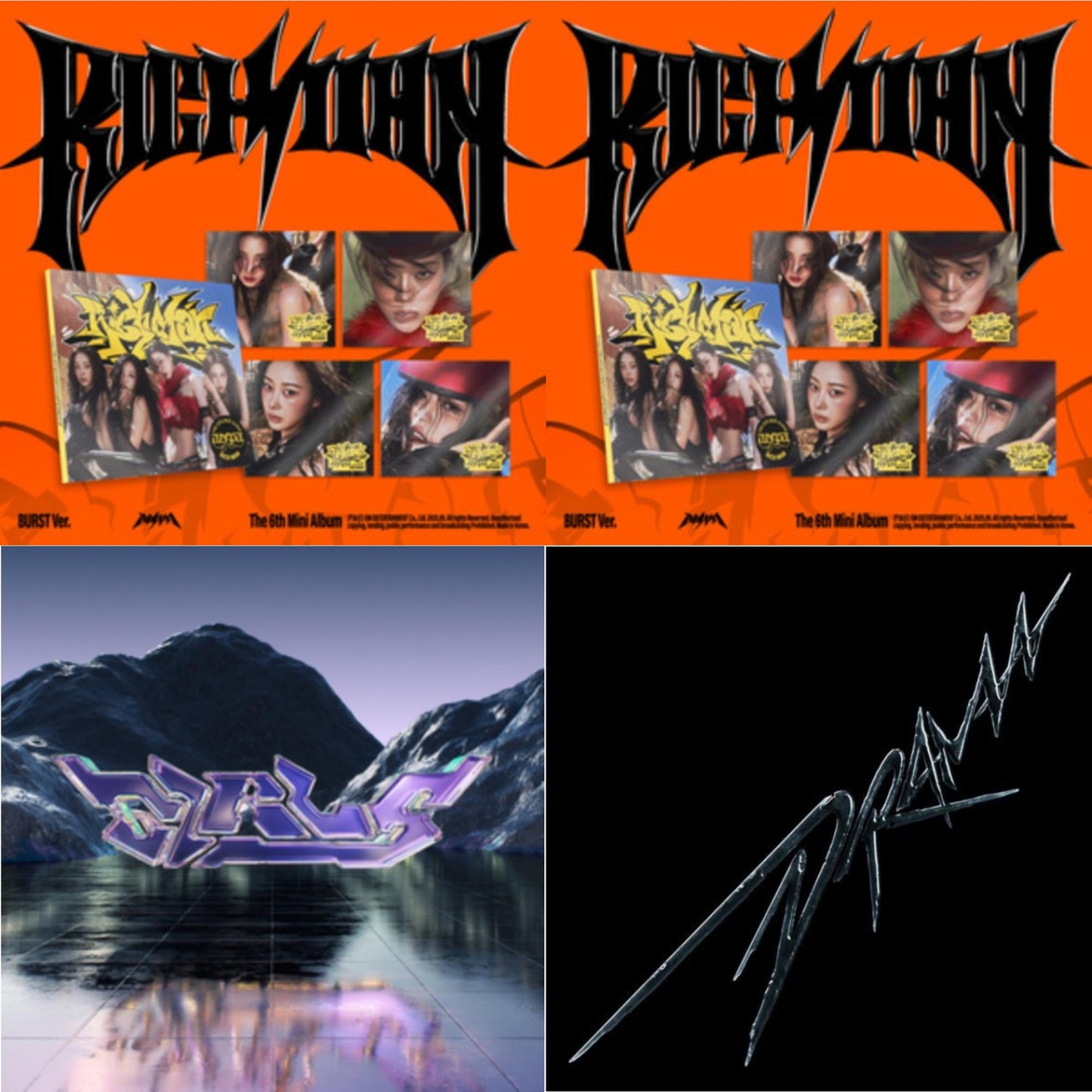 Rich Man (6Th Mini Album) (Burst Ver.) (Karina Version) & Rich Man (6Th Mini Album) (Burst Ver.) (Winter Version) & Girls (Digipak Ver.) & Drama (4Th Mini Album/Version C)