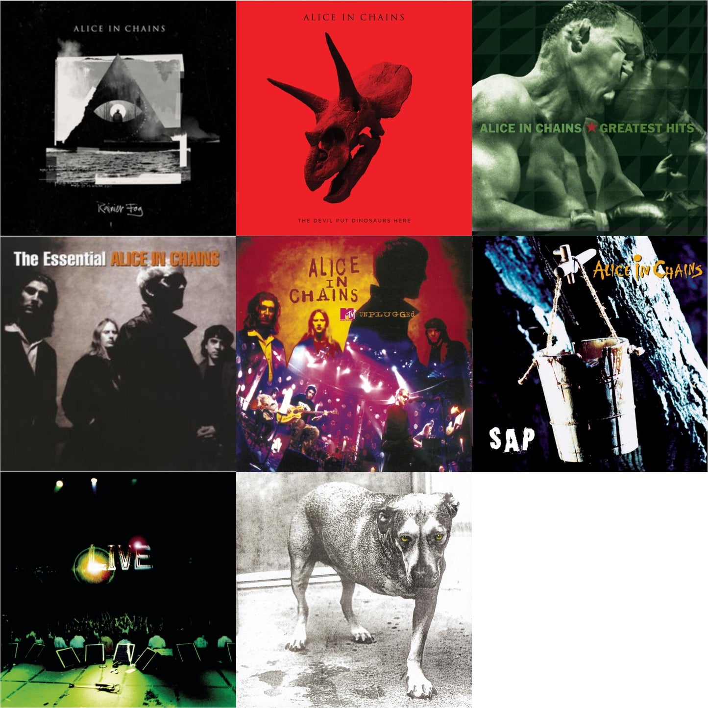 Rainier Fog & Devil Put Dinosaurs Here & Greatest Hits & Essential Alice In Chains & Unplugged & Sap & Live & Alice In Chains