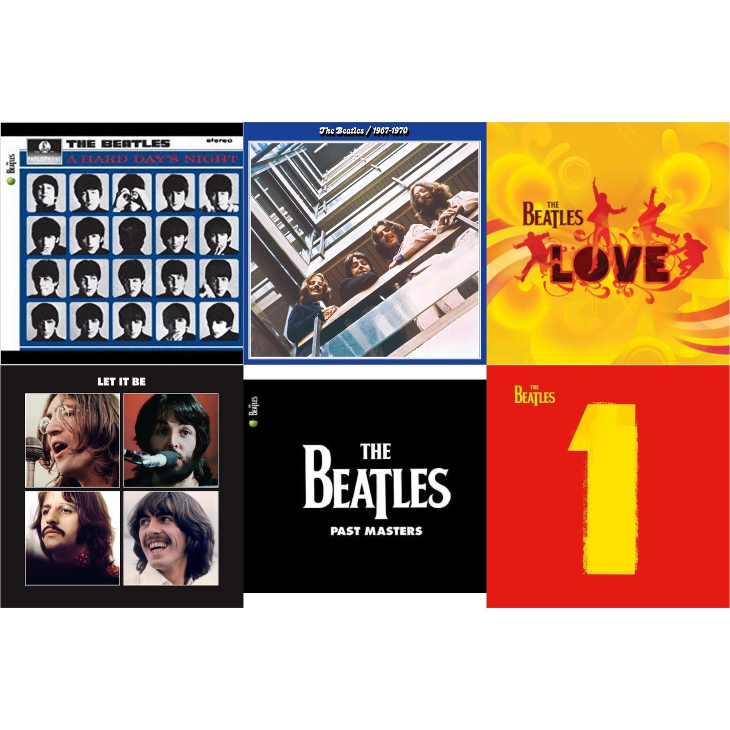 Hard Day's Night & Past Masters 1 & 2 & Beatles 1967-1970 (2023 Edition) (Half-Speed) (3LP) & Let It Be Special Edition & Love & 1 (2015 Reissue)