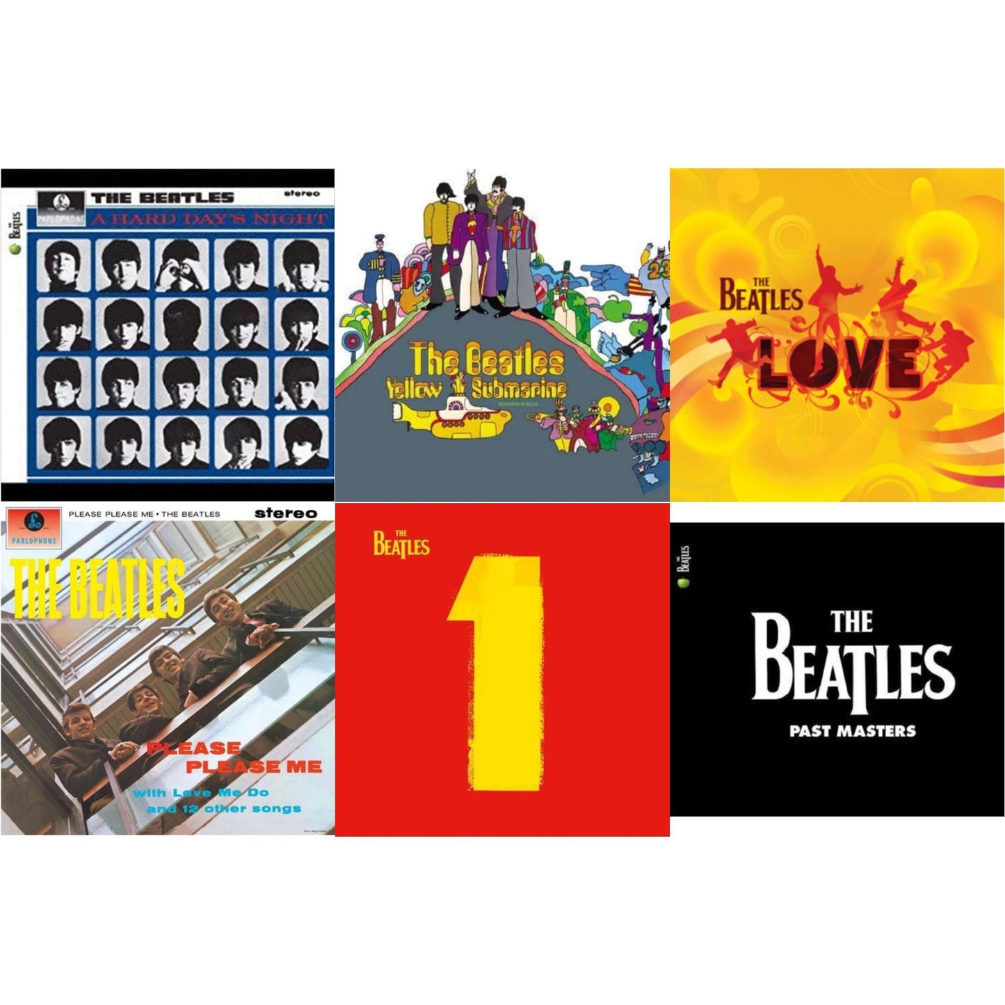 Hard Day's Night & Please Please Me & Yellow Submarine & Past Masters 1 & 2 & Love & 1 (2015 Reissue)