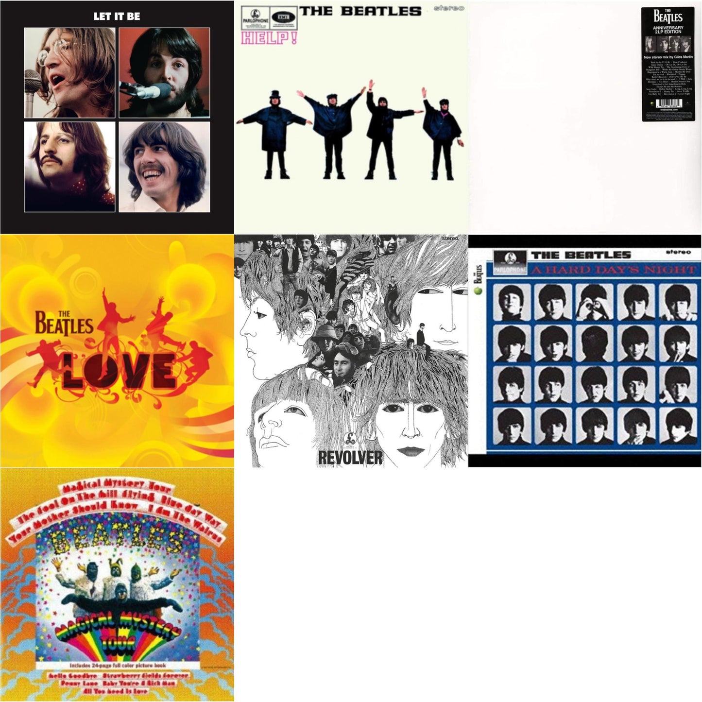 Hard Day's Night & Help & Magical Mystery Tour & Revolver Special Edition & Let It Be Special Edition & Love & Beatles (The White Album) (2LP)