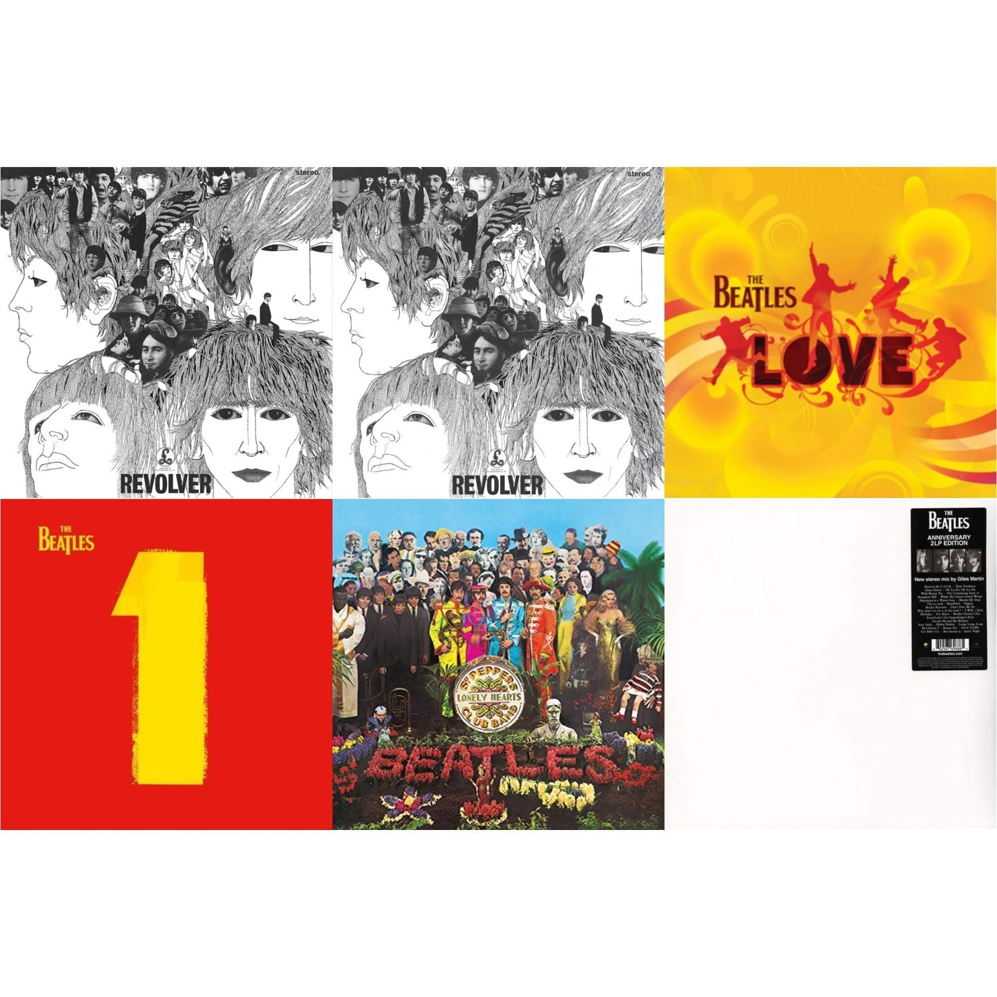 Revolver Special Edition & Revolver - Special Edition (Picture Disc) & Love & 1 (2015 Reissue) & Sgt. Pepper's Lonely Hearts Club Band (2017 Stereo Mix/180G/Original Stencils) & Beatles (The White Album) (2LP)