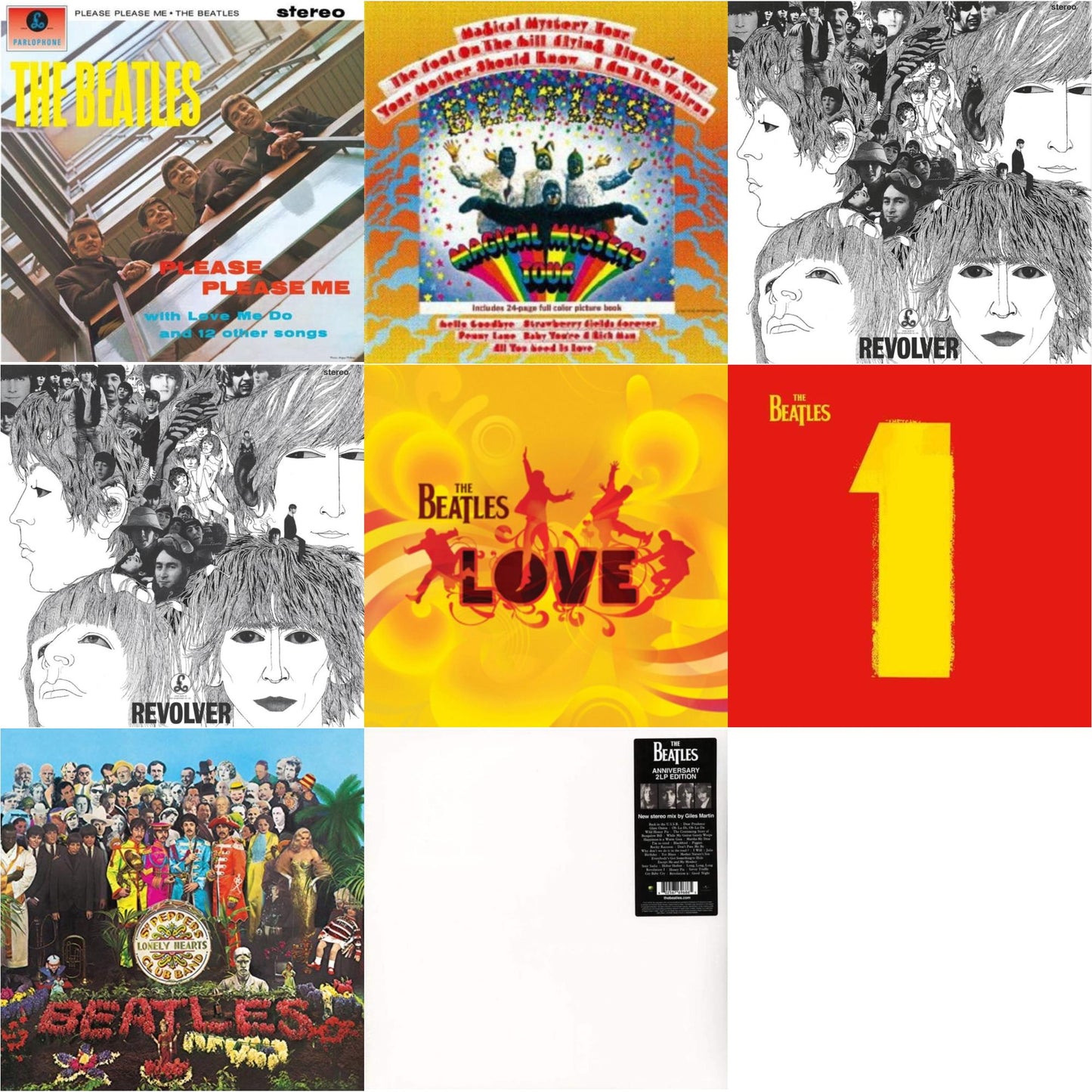 Please Please Me & Magical Mystery Tour & Revolver Special Edition & Revolver - Special Edition (Picture Disc) & Love & 1 (2015 Reissue) & Sgt. Pepper's Lonely Hearts Club Band (2017 Stereo Mix/180G/Original Stencils) & Beatles (The White Album) (2LP)