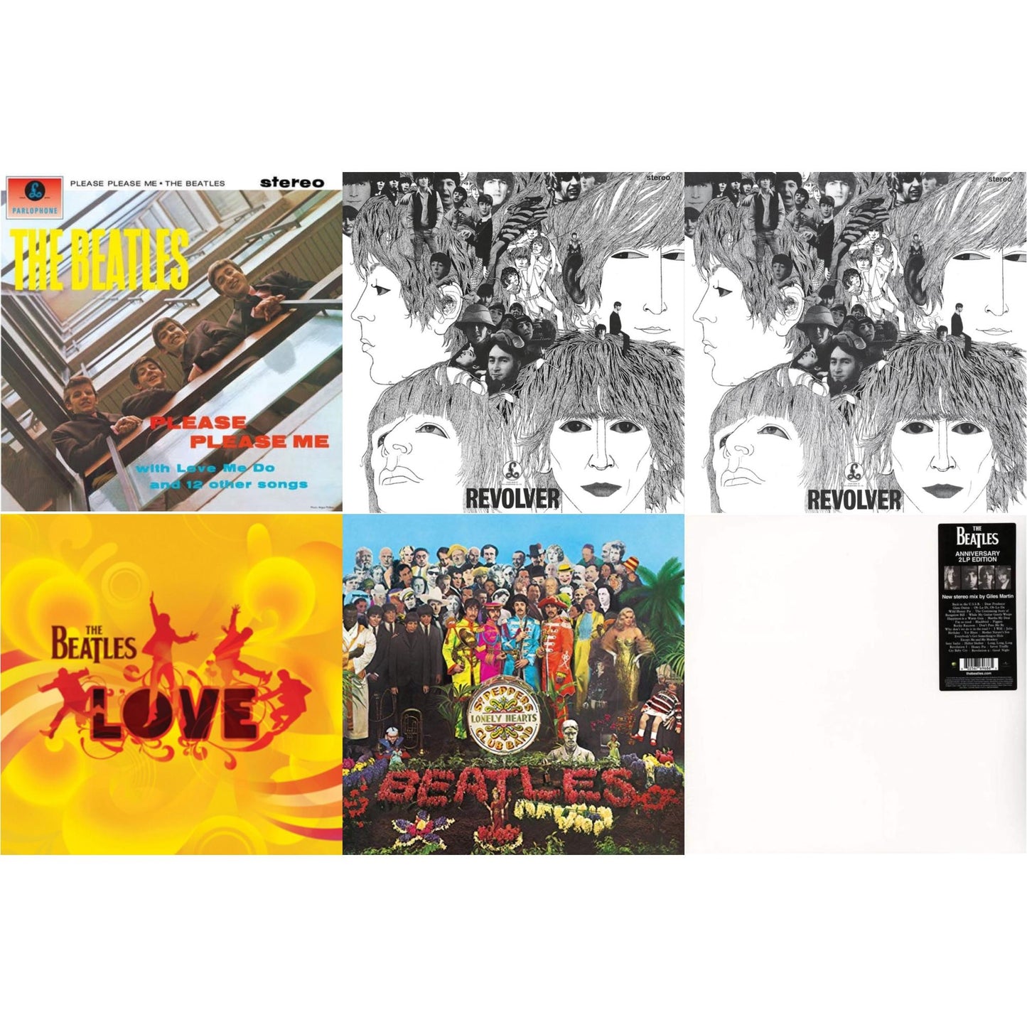 Please Please Me & Revolver Special Edition & Revolver - Special Edition (Picture Disc) & Love & Sgt. Pepper's Lonely Hearts Club Band (2017 Stereo Mix/180G/Original Stencils) & Beatles (The White Album) (2LP)