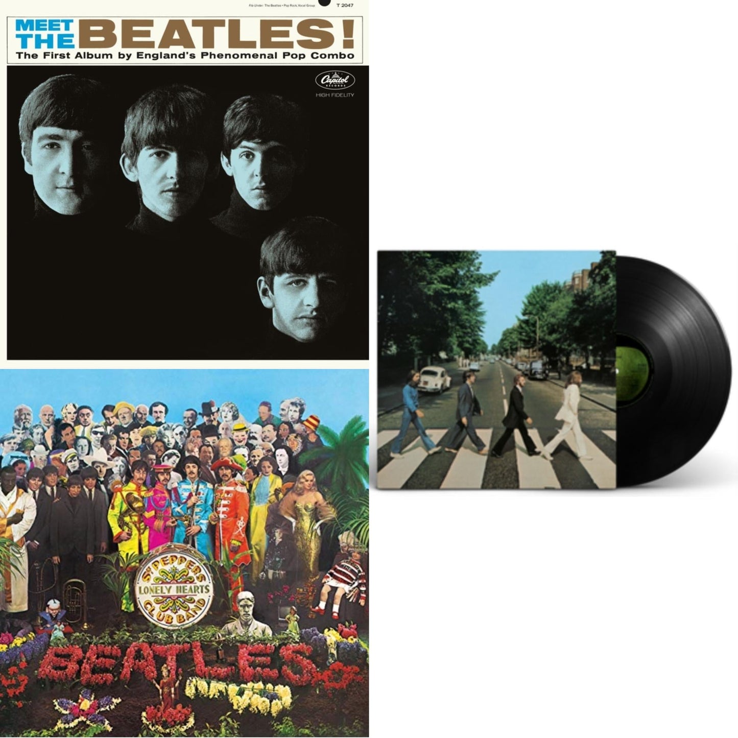 Meet The Beatles! & Sgt. Pepper's Lonely Hearts Club Band (2017 Stereo Mix/180G/Original Stencils) & Abbey Road Anniversary