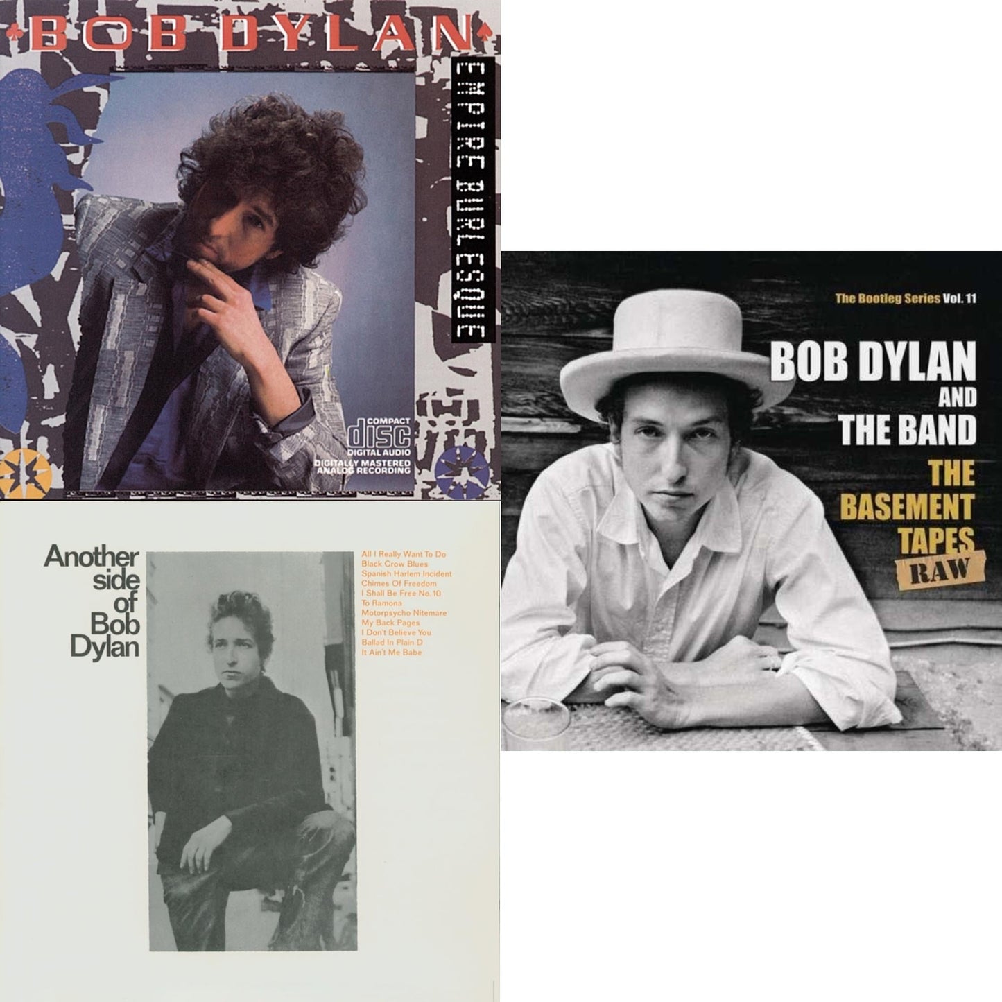Empire Burlesque & Another Side Of Bob Dylan & Basement Tapes Raw: The Bootleg Series Vol.11