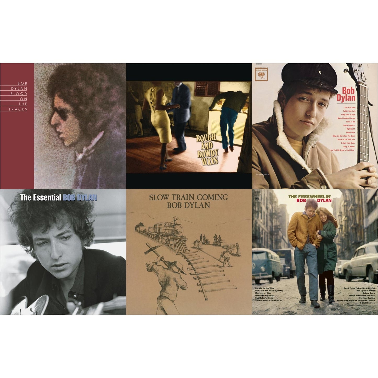 Blood On The Tracks (150G/Dl Insert) & Rough & Rowdy Ways (2LP/180G/Dl Card) & Bob Dylan (Mono) & Essential Bob Dylan & Slow Train Coming (150G/Dl Card) & Freewheelin Bob Dylan (140G/Dl Code)