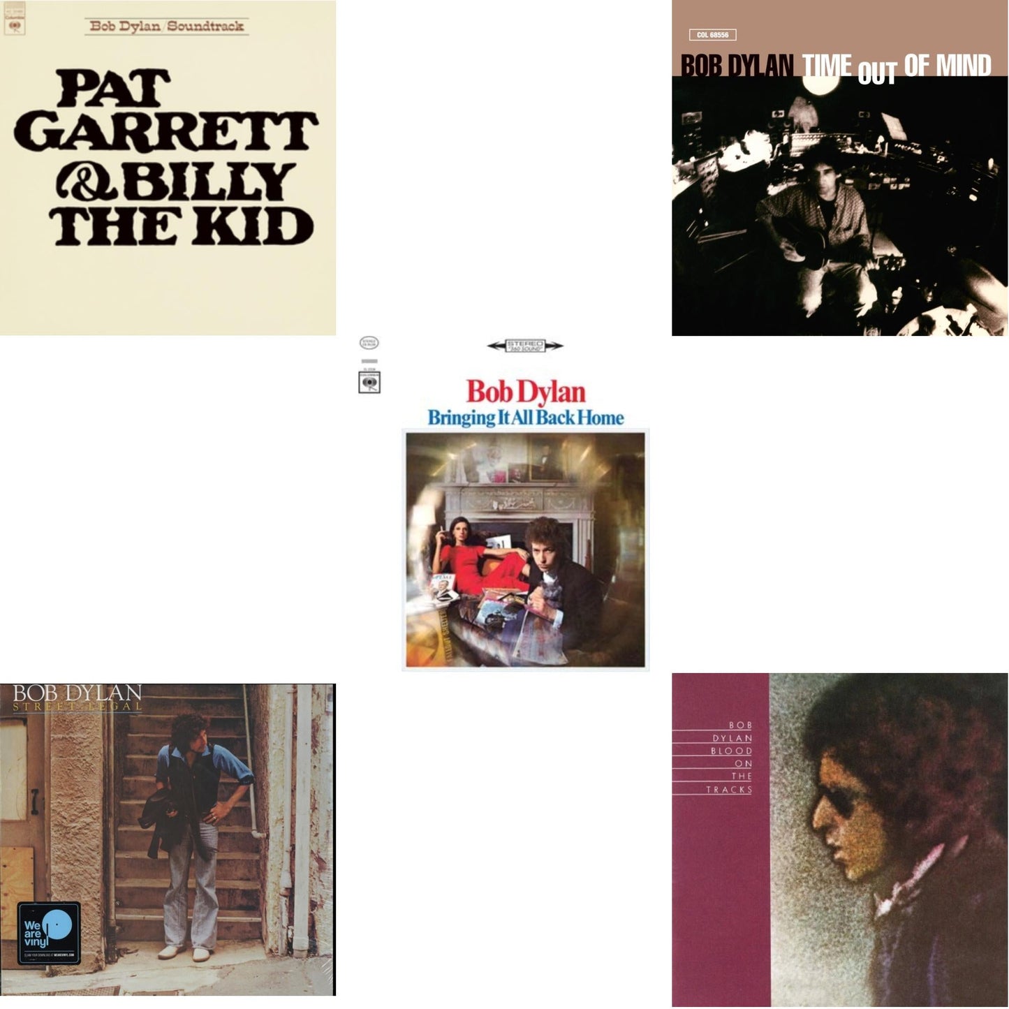 Pat Garrett & Billy The Kid (150G LP Vinyl/Dl) & Street-Legal (150G LP Vinyl/Dl) & Bringing It All Back Home & Time Out Of Mind (2LP) & Blood On The Tracks