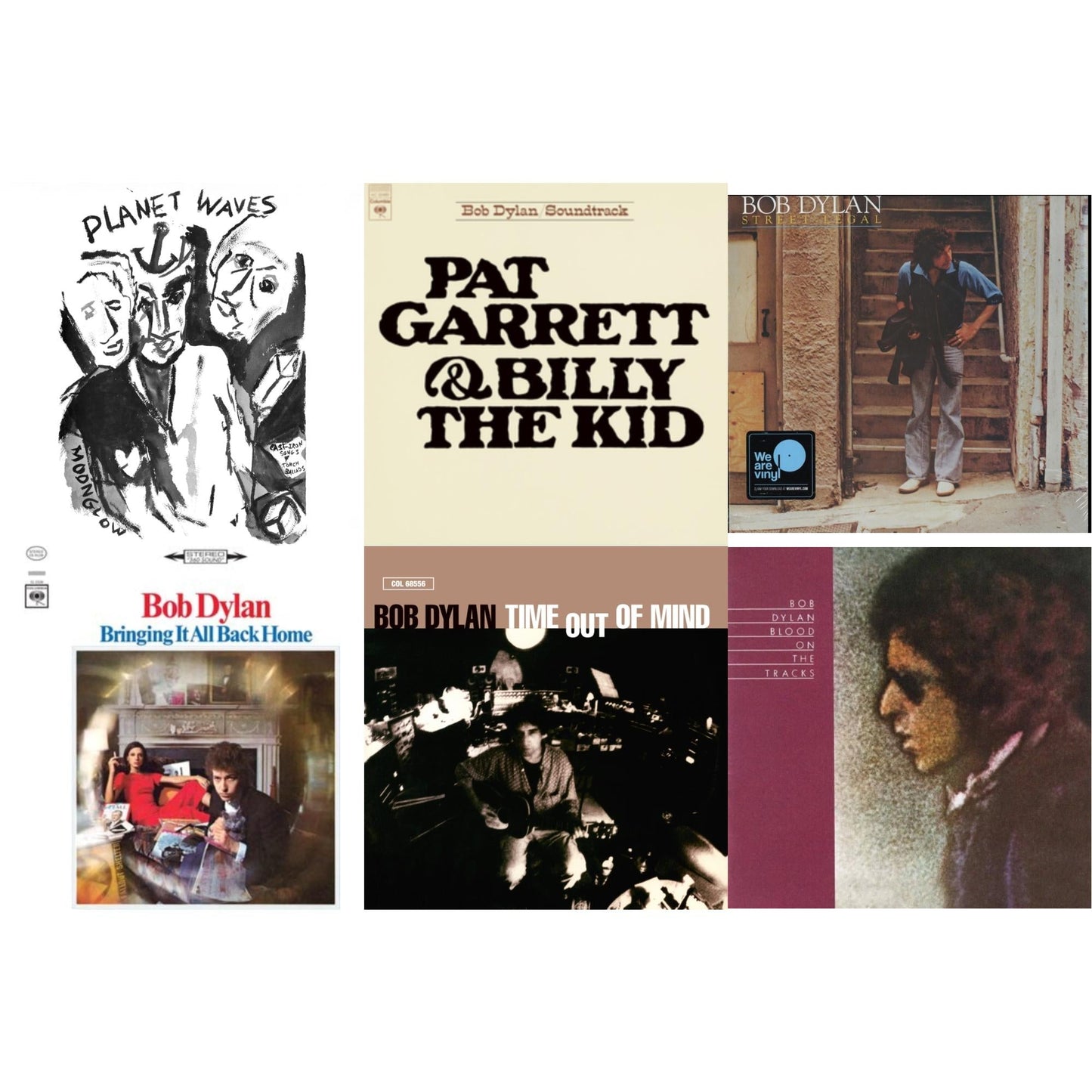 Planet Waves (150G LP Vinyl/Dl) & Pat Garrett & Billy The Kid (150G LP Vinyl/Dl) & Street-Legal (150G LP Vinyl/Dl) & Bringing It All Back Home & Time Out Of Mind (2LP) & Blood On The Tracks