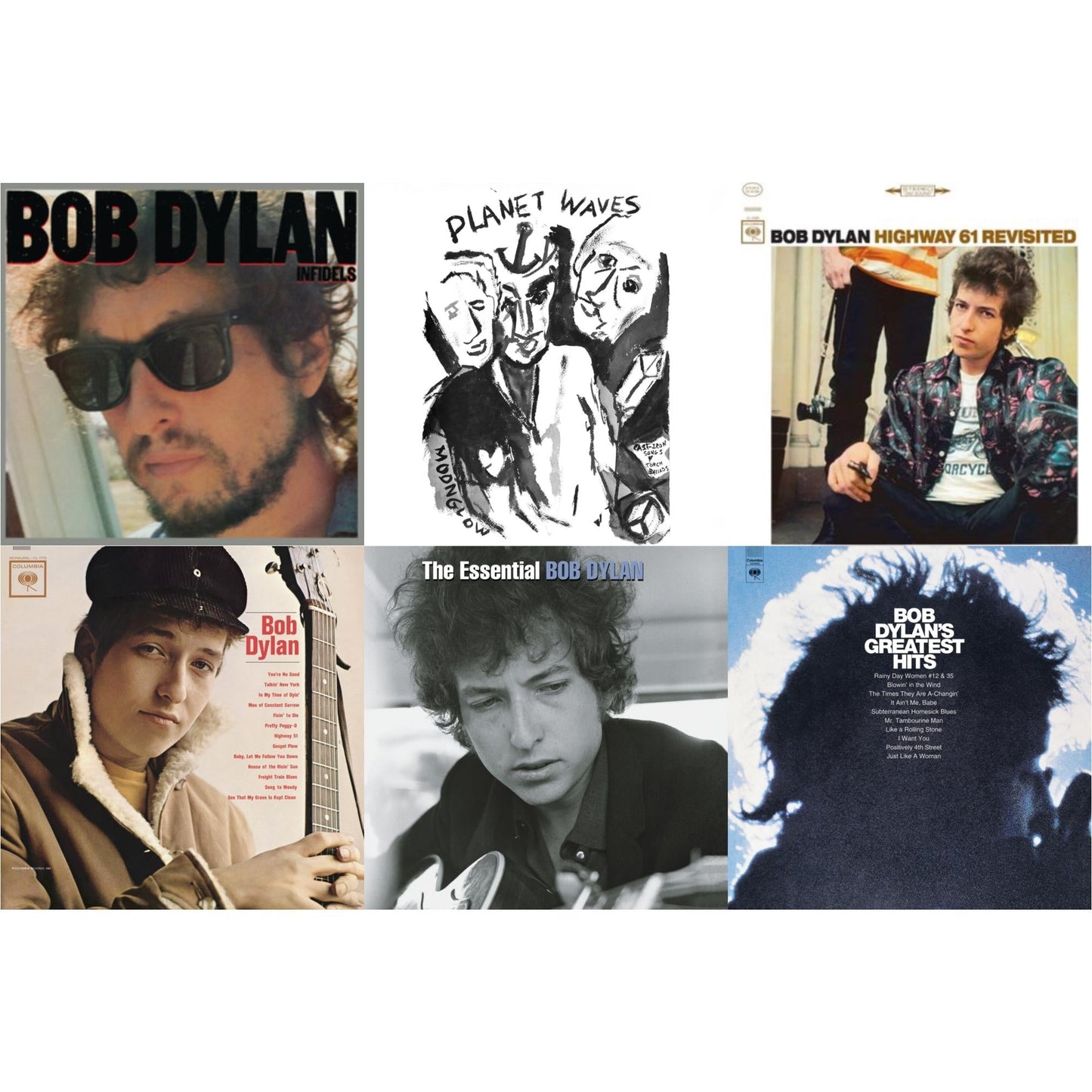 Infidels (150G/Dl Insert) & Planet Waves (150G LP Vinyl/Dl) & Highway 61 Revisited & Bob Dylan (Mono) & Essential Bob Dylan & Greatest Hits (150G/Dl Card)