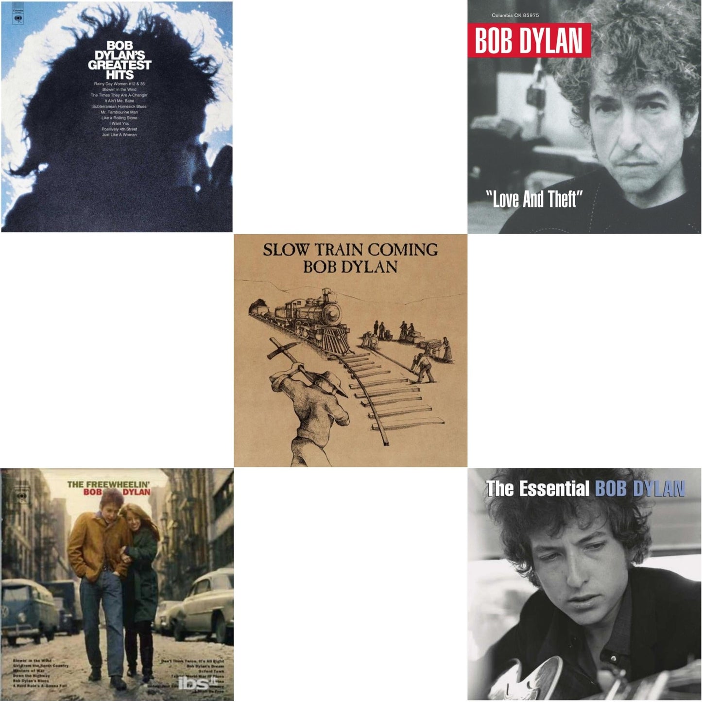 Greatest Hits Vol.1 & Freewheelin Bob Dylan & Slow Train Coming & Love & Theft & Essential Bob Dylan