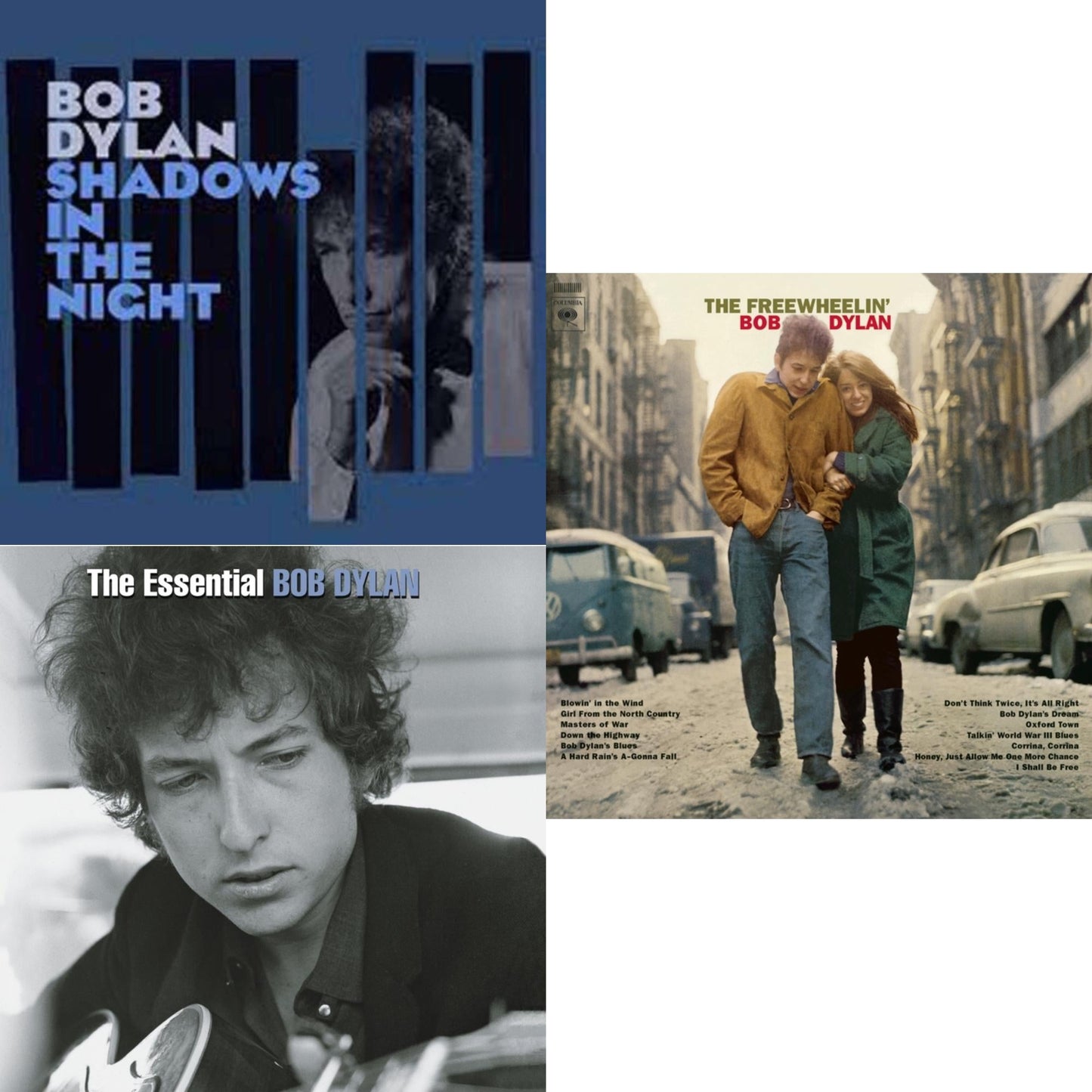 Shadows In The Night (LP/CD/180G) & Essential Bob Dylan & Freewheelin Bob Dylan (140G/Dl Code)