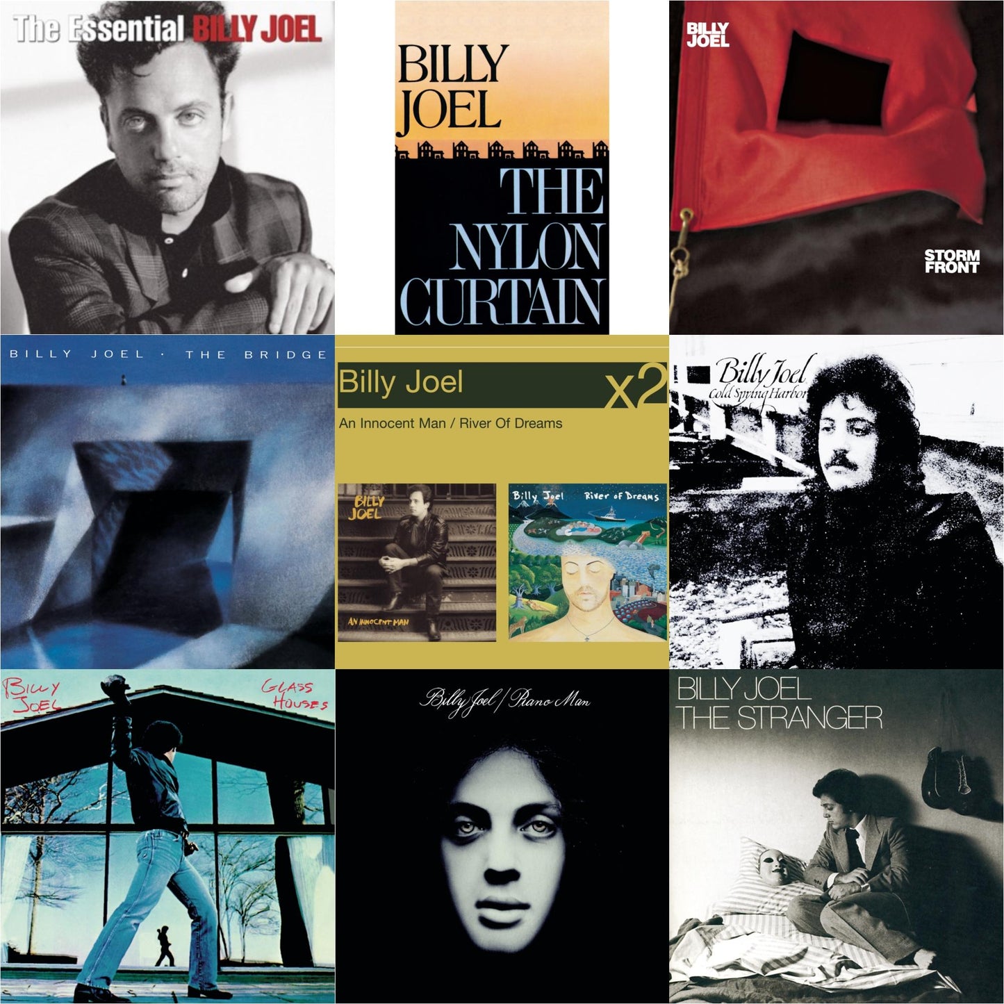 Essential Billy Joel & Nylon Curtain & Stormfront & Bridge & River Of Dreams & Cold Spring Harbor & Glass Houses & Piano Man & Stranger