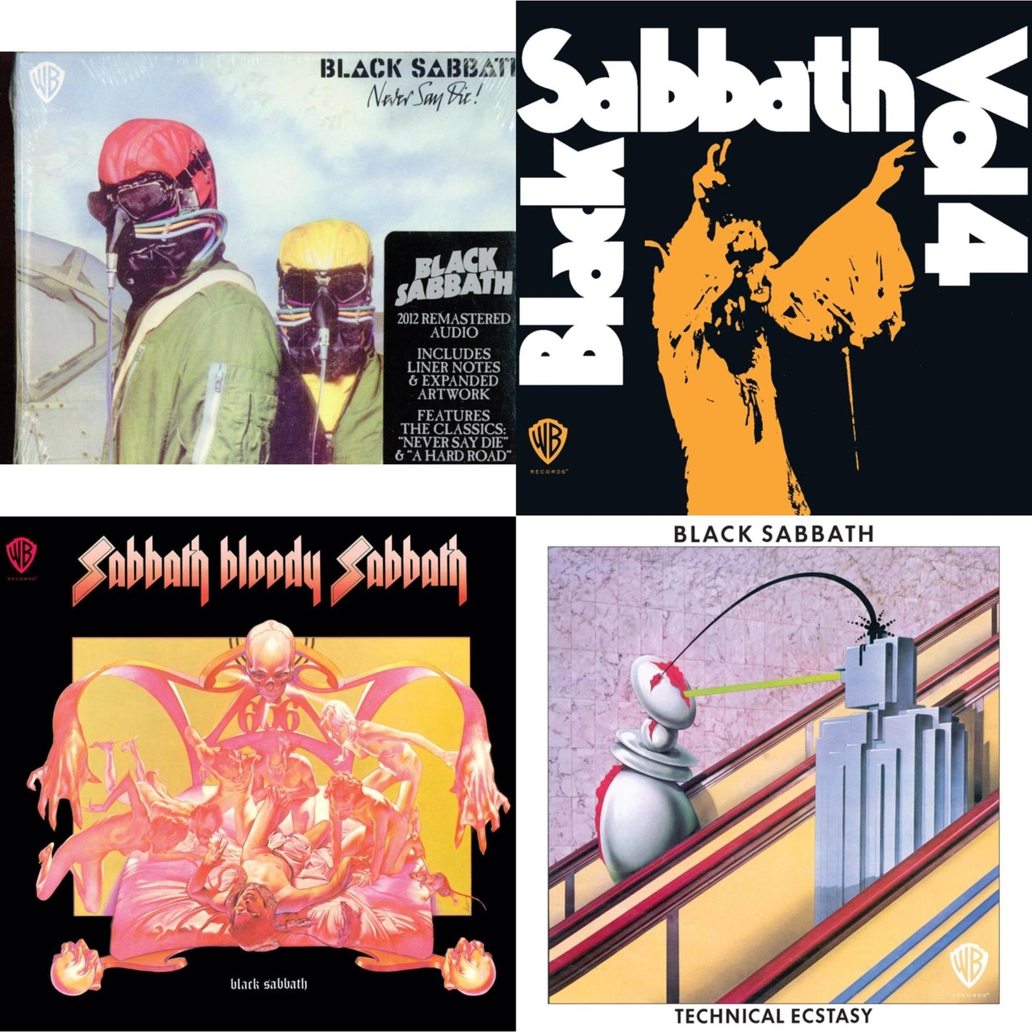Never Say Die & Vol. 4 & Sabbath Bloody Sabbath & Technical Ecstasy