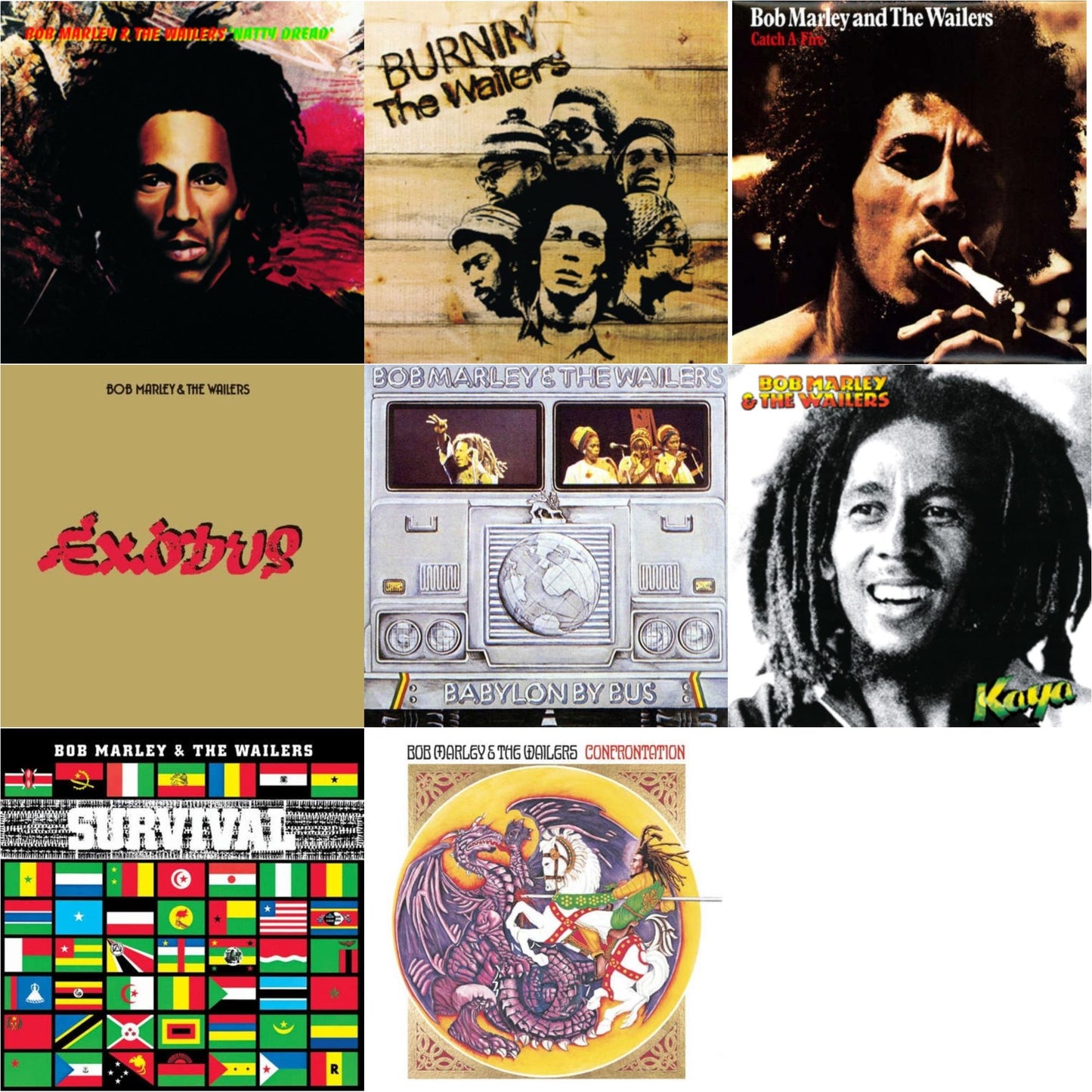 Natty Dread (180G) & Burnin (180G) & Catch A Fire & Exodus & Babylon By Bus & Kaya & Survival (180G) & Confrontation