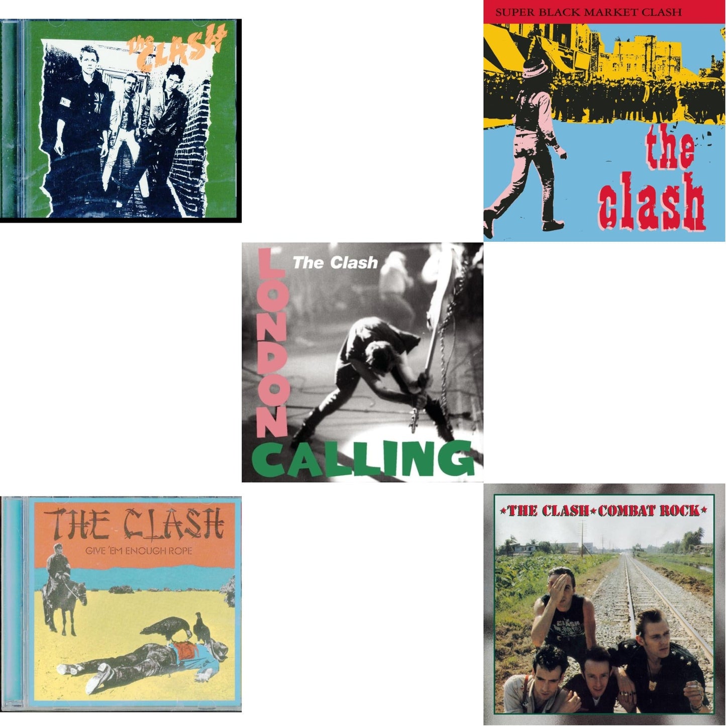 Clash (Us Edition) & Give Em Enough Rope & London Calling & Super Black Market Clash & Combat Rock