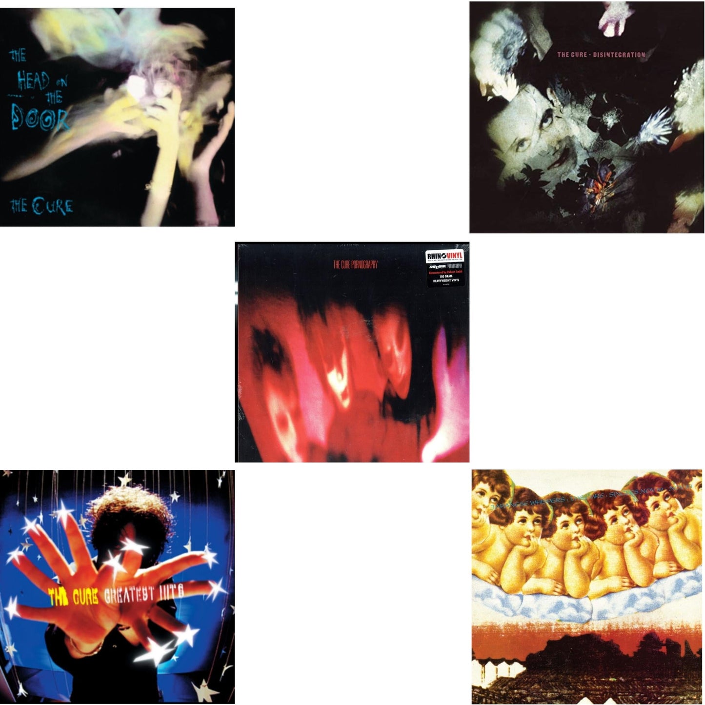 Head On The Door & Greatest Hits (2LP) & Pornography (180G) & Disintegration & Japanese Whispers: The Cure Singles Nov 82:Nov 83 (Clear LP Vinyl/Transclear Sleeve W/ Inner Bag)