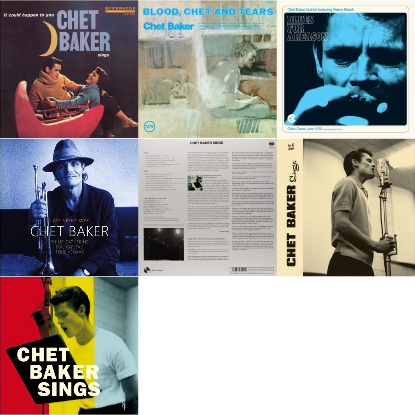 It Could Happen To You & Blood, Chet & Tears (Verve By Request Series) & Blues For A Reason (Feat. Warne Marsh) & Late Night Jazz (2LP) & Sings & Chet Baker Sings & Chet Baker Sings