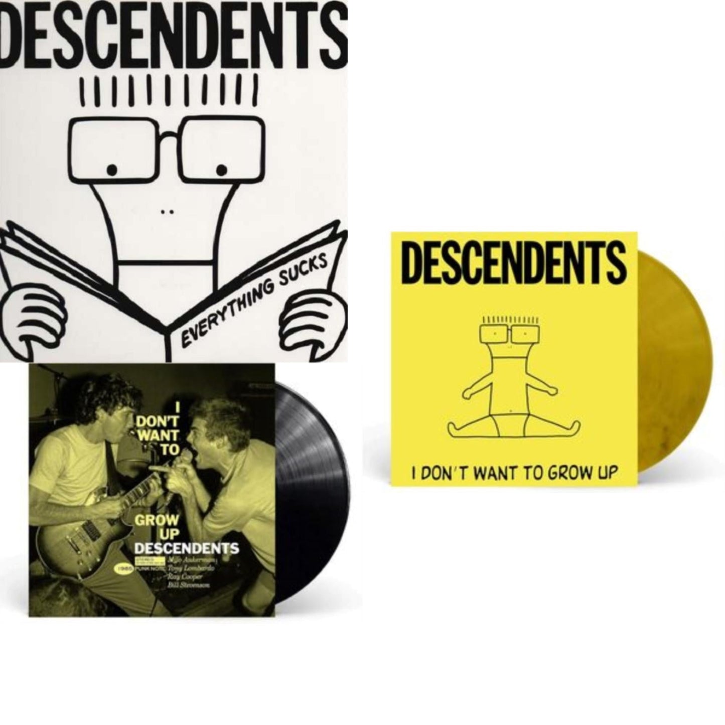 Everything Sucks & I Don't Want To Grow Up (Punk Note Edition) & I Don't Want To Grow Up (Banana Peel LP Vinyl)
