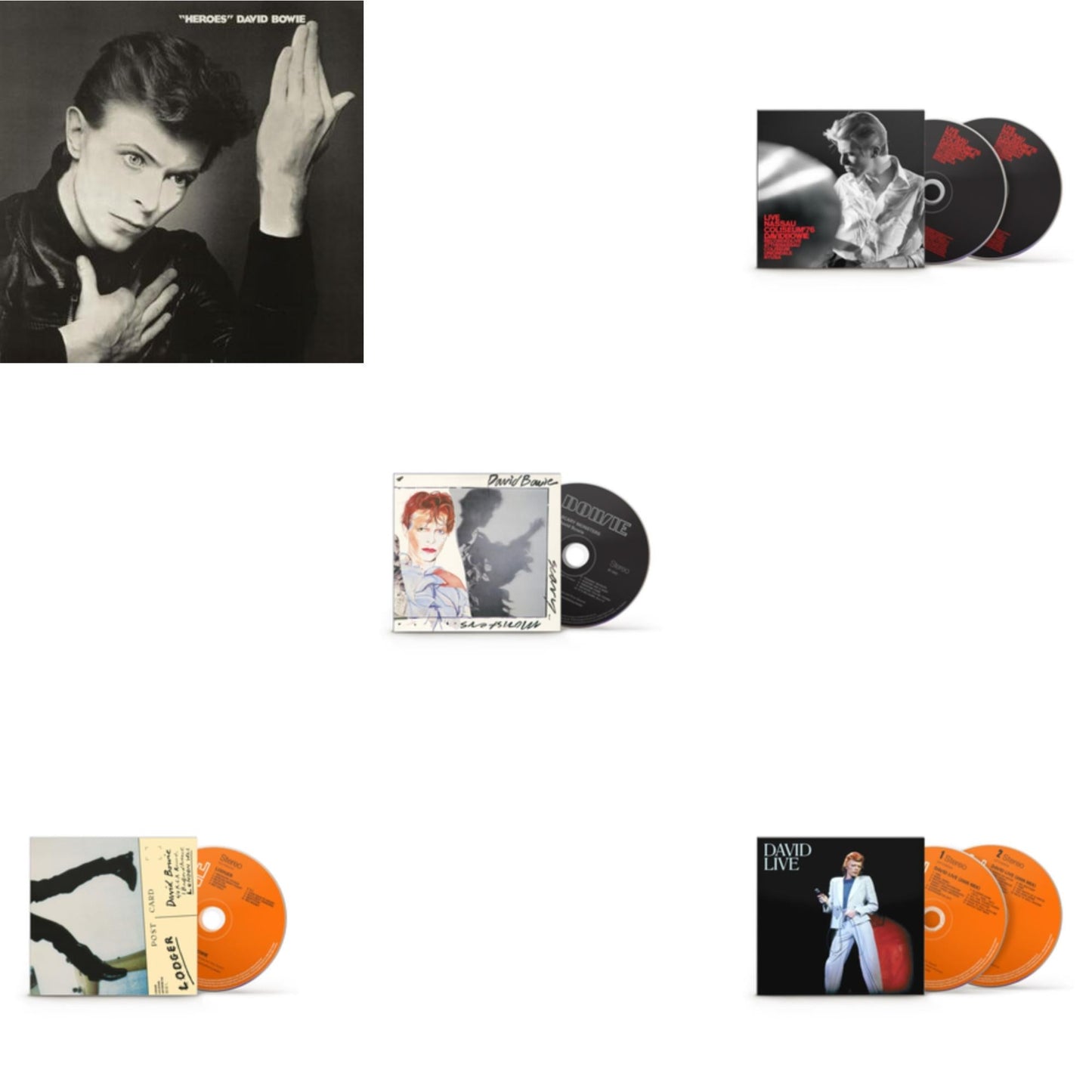 Heroes (2017 Remaster) & Lodger (2017 Remaster) & Scary Monsters (& Super Creeps) & Live Nassau Coliseum '76 (2CD) & David Live (2005 Mix) (2CD)