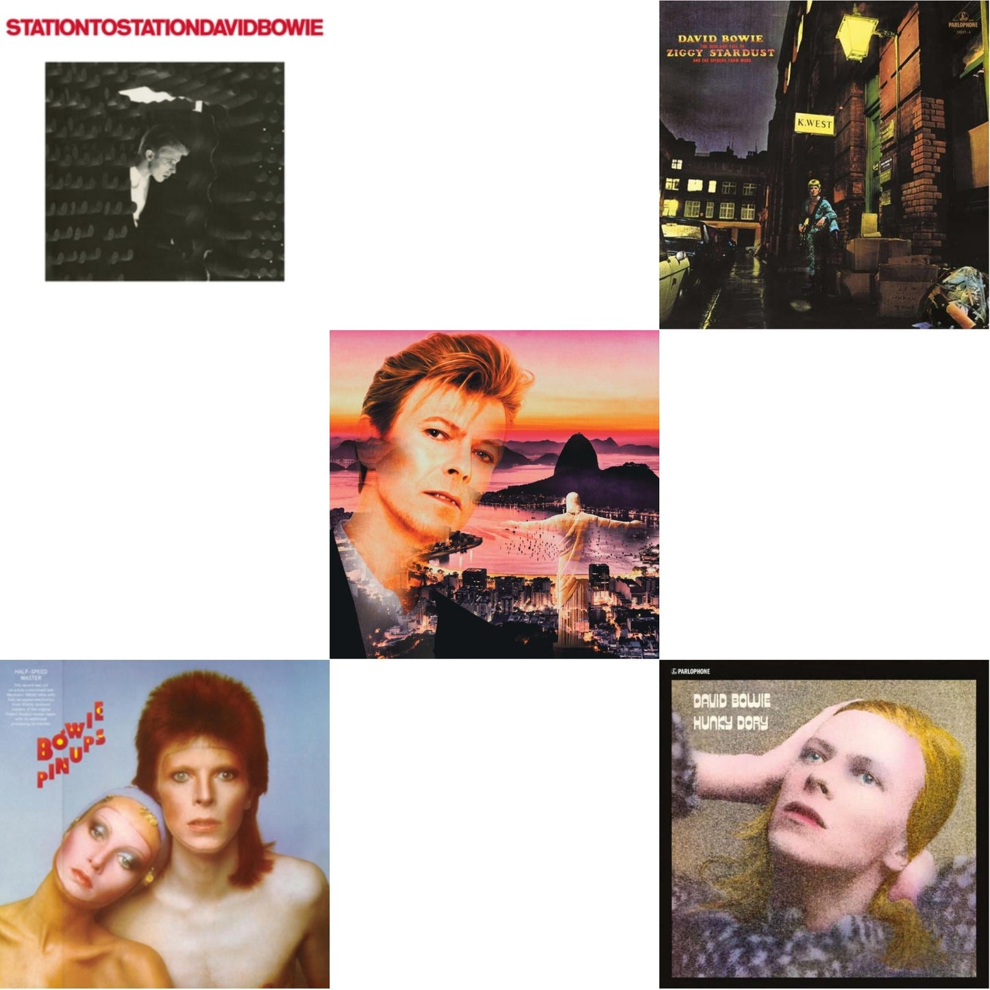 Station To Station (2016 Remaster) & Pinups (2015 Remaster) & Live In Rio (Limited Edition/Red/White Splatter LP Vinyl) & Rise & Fall Of Ziggy Stardust (2012 Remaster) & Hunky Dory