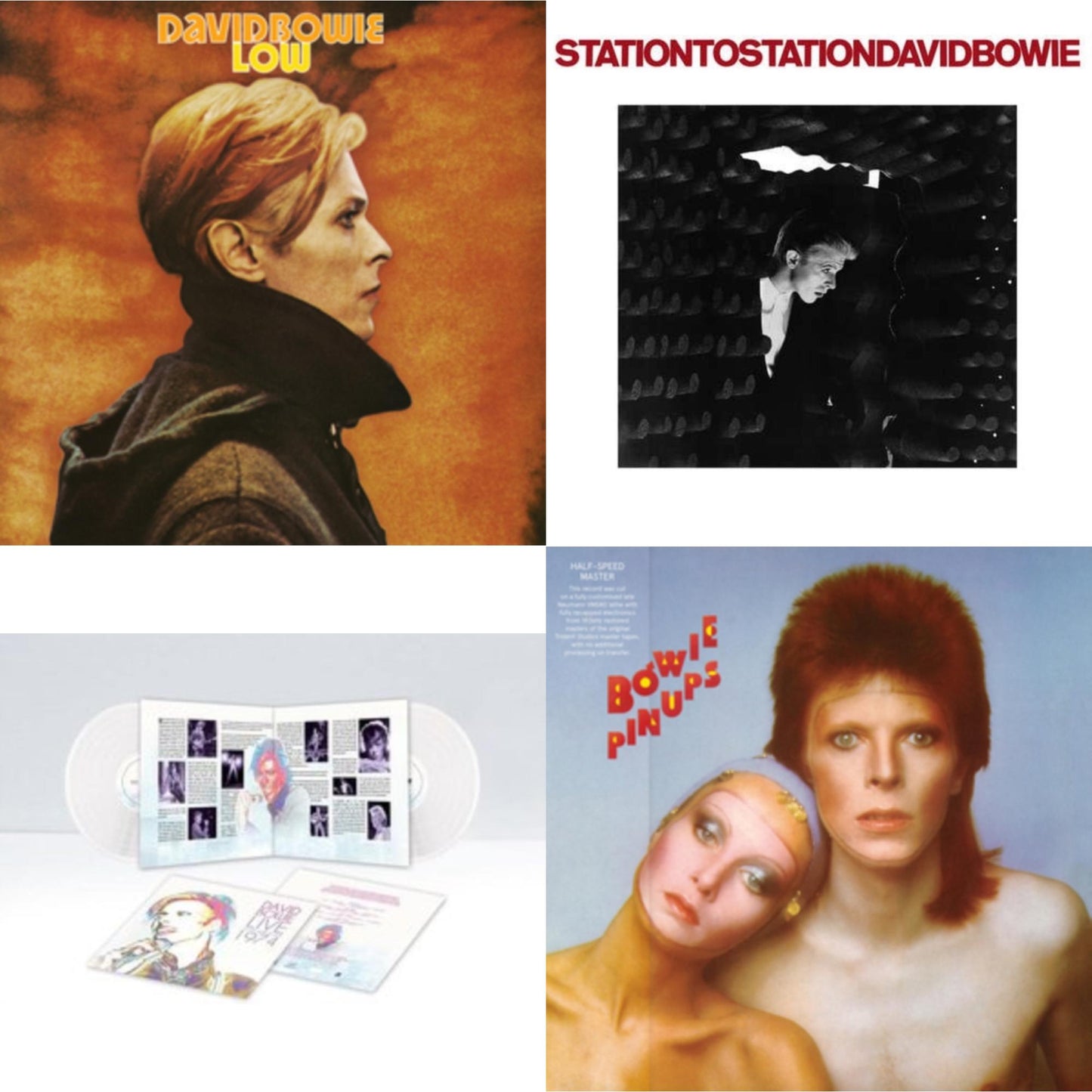 Low (2017 Remaster) & Station To Station (2016 Remastered Version) & Live Los Angeles 1974 (White LP Vinyl/Limited) & Pinups (2015 Remaster)