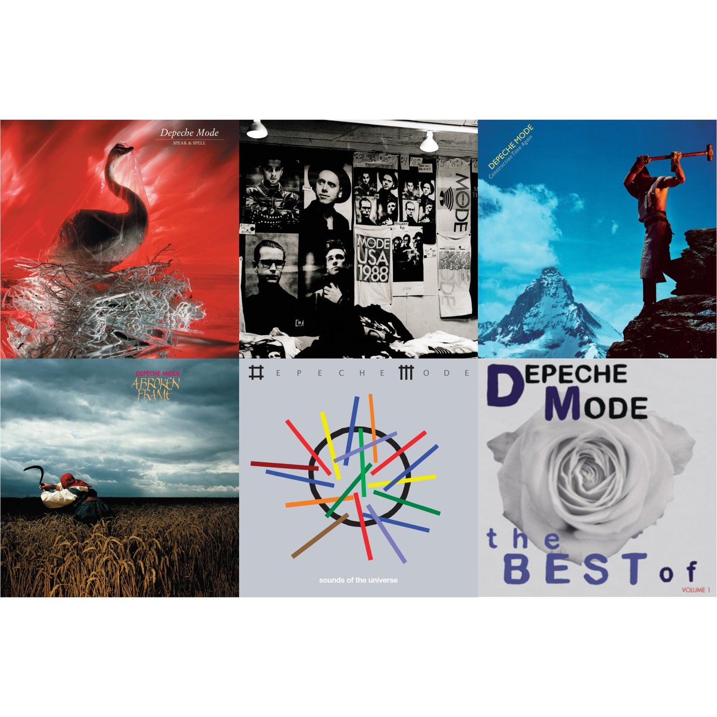 Speak & Spell & 101 – Live (2LP) & Construction Time Again & Broken Frame (180G) & Sounds Of The Universe (2LP/180G) & Best Of Depeche Mode Vol.1