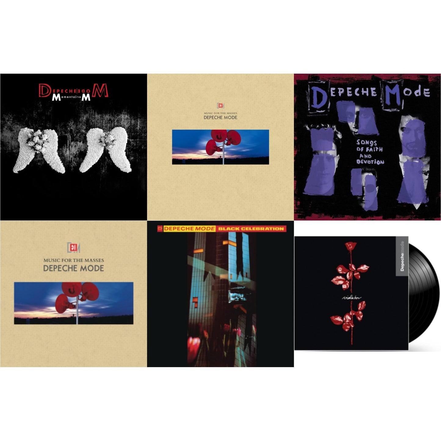 Memento Mori (2LP/Tri-Fold Jacket/Inner Sleeves/Poster) & Music For The Masses & Songs Of Faith & Devotion & Music For The Masses (180G) & Black Celebration (180G) & Violator (180G)