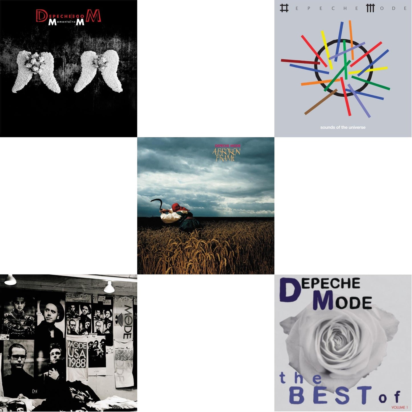 Memento Mori (2LP/Tri-Fold Jacket/Inner Sleeves/Poster) & 101 – Live (2LP) & Broken Frame (180G) & Sounds Of The Universe (2LP/180G) & Best Of Depeche Mode Vol.1