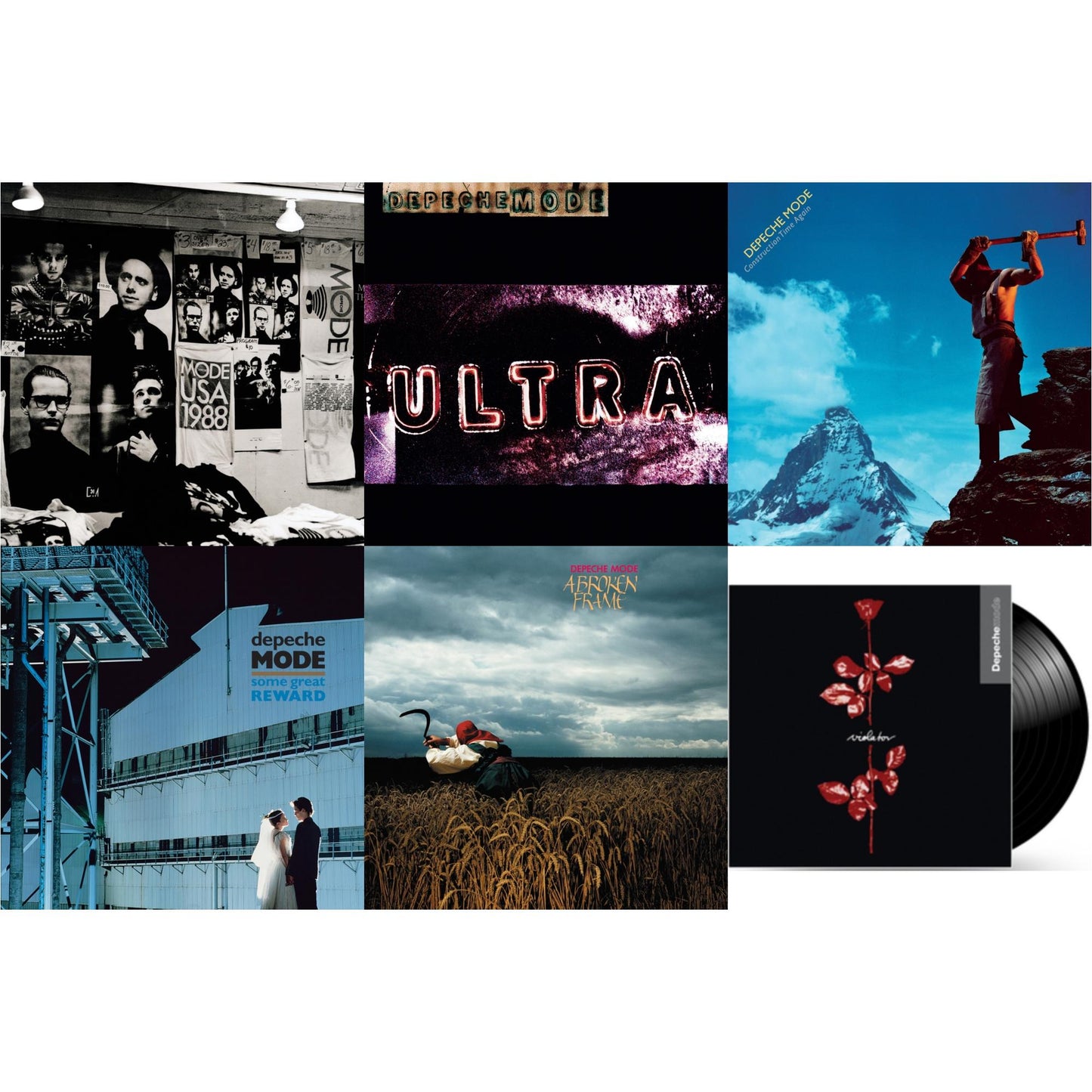 101 – Live (2LP) & Ultra (180G) & Construction Time Again & Some Great Reward & Broken Frame (180G) & Violator (180G)