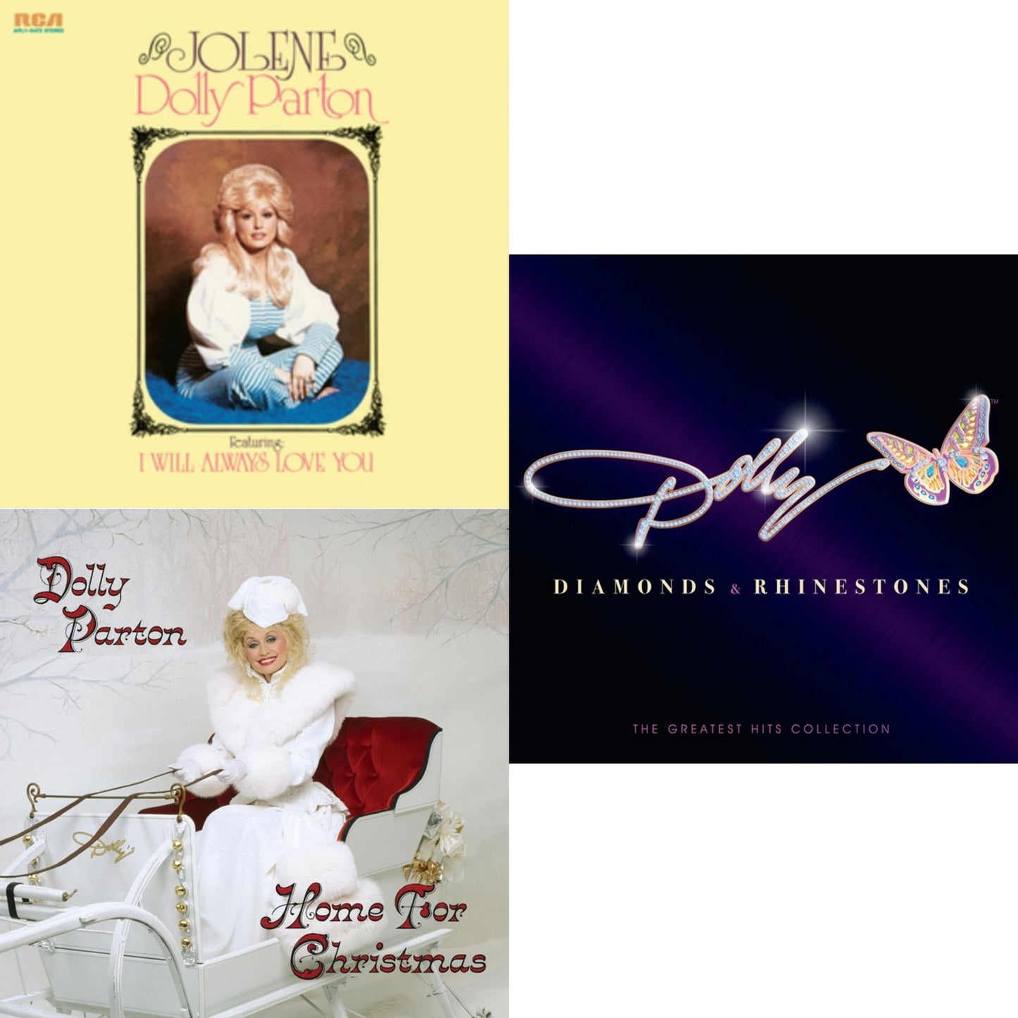Jolene (140G/Dl Insert) & Home For Christmas (140G) & Diamonds & Rhinestones: The Greatest Hits Collection (2LP)